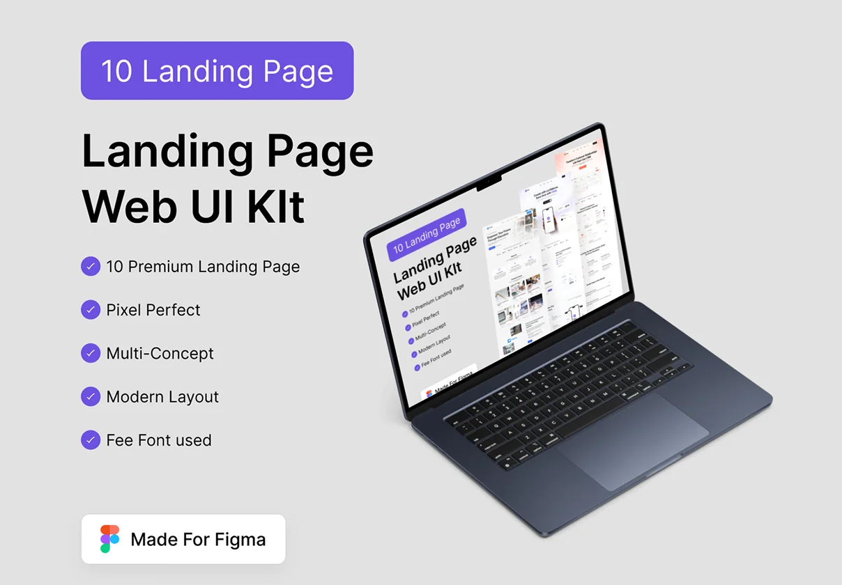 10 Landing Page Collection Web UI Kit