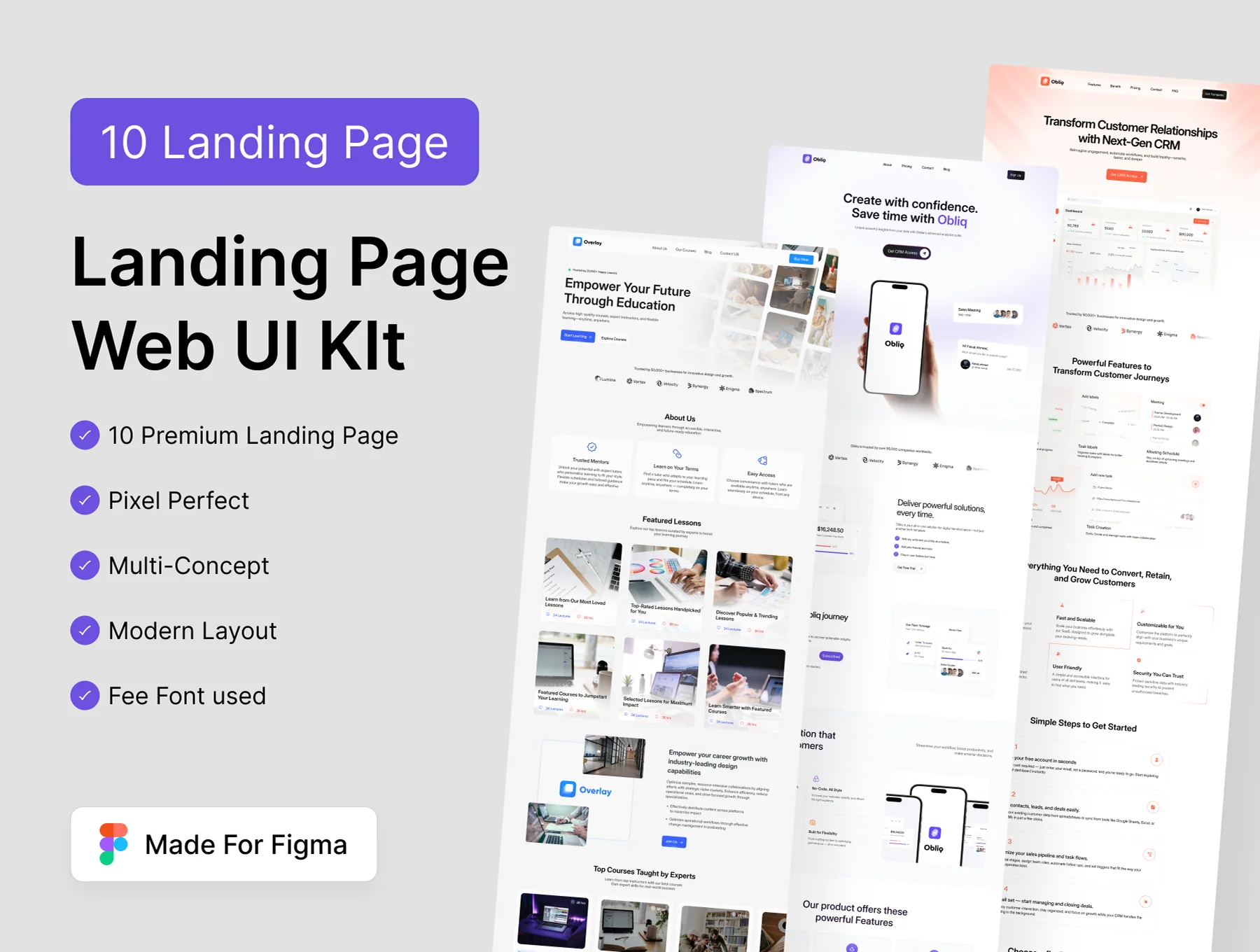 10 Landing Page Collection Web UI Kit 2