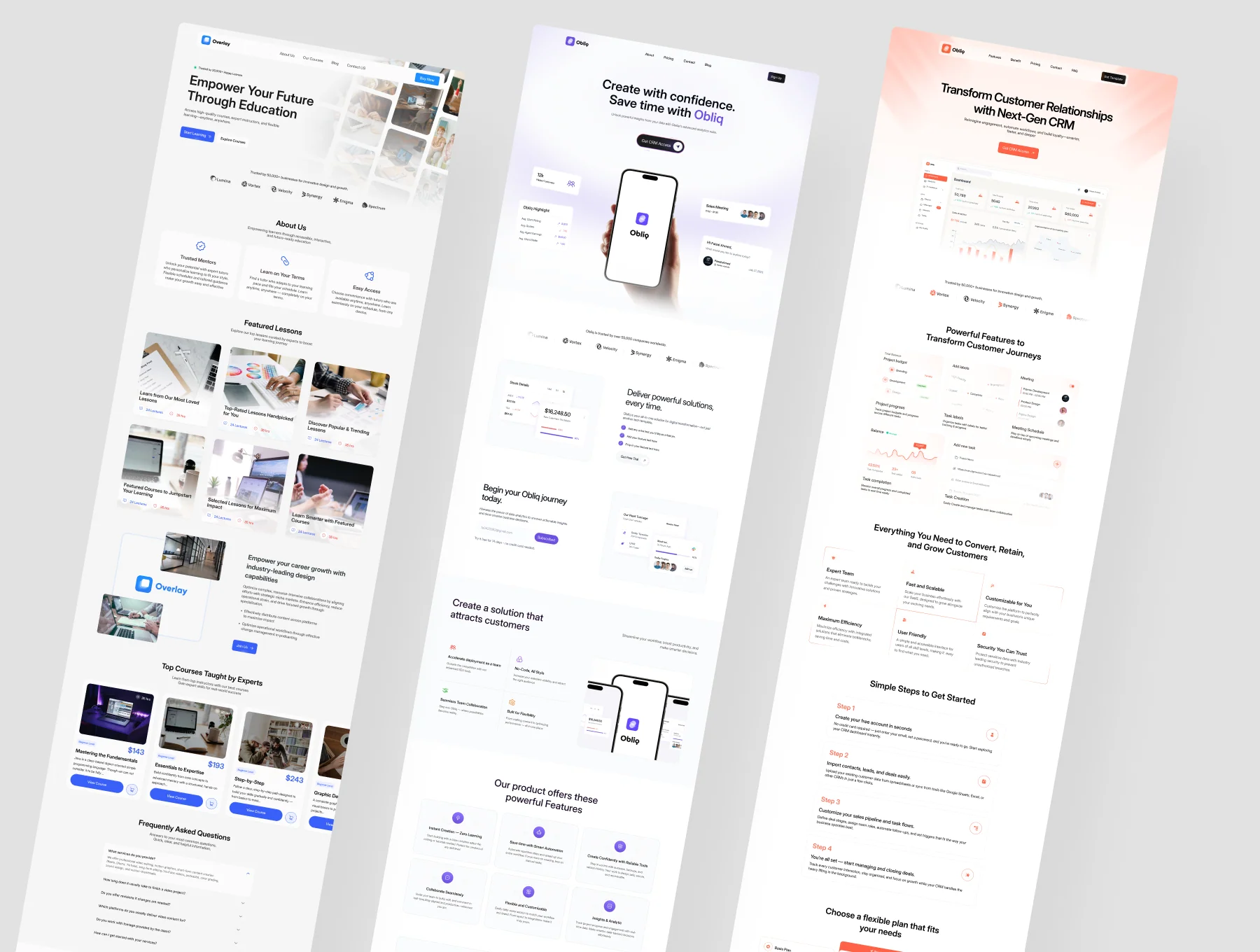 10 Landing Page Collection Web UI Kit 3