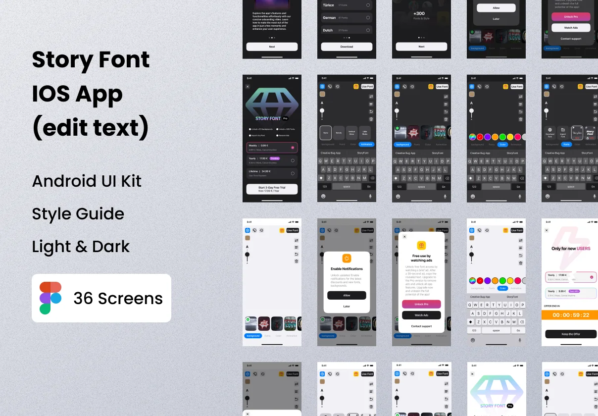 Edit Text Story Font App IOS