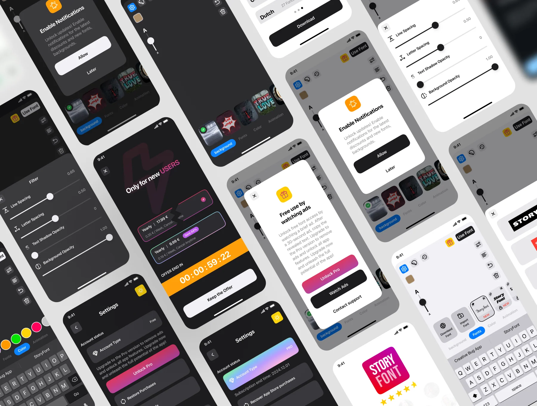 Edit Text Story Font App IOS 8