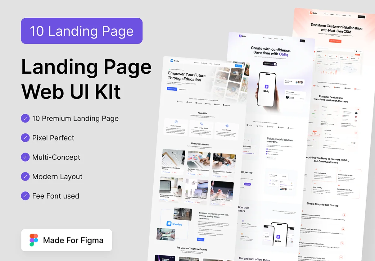 Landing Page Collection Web UI Kit