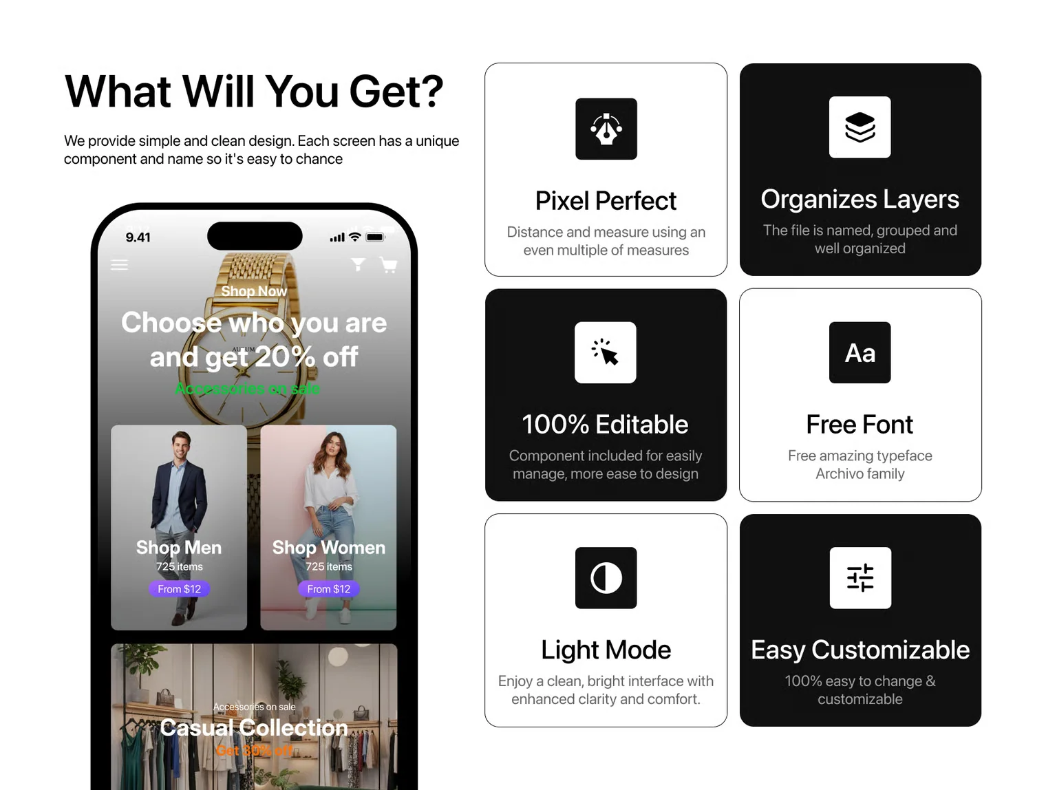 100+ Fashion E-Commerce Mobile App UI Kit 2