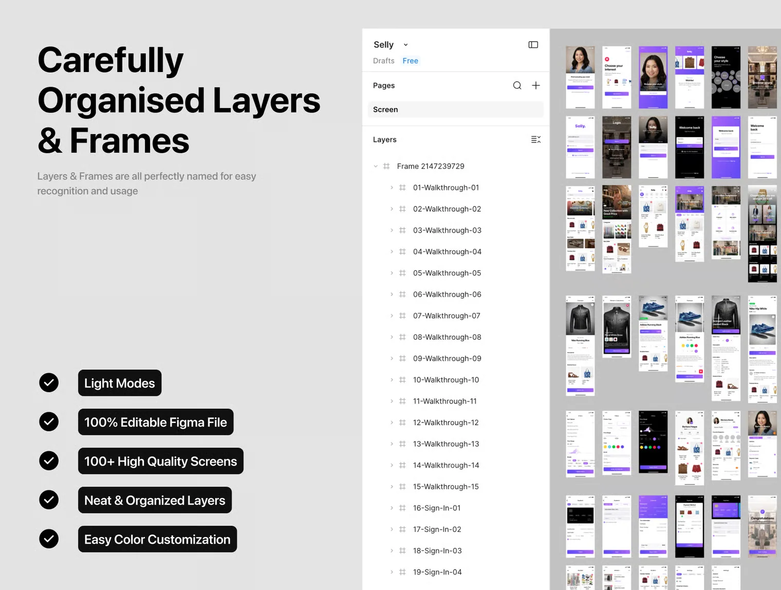 100+ Fashion E-Commerce Mobile App UI Kit 4
