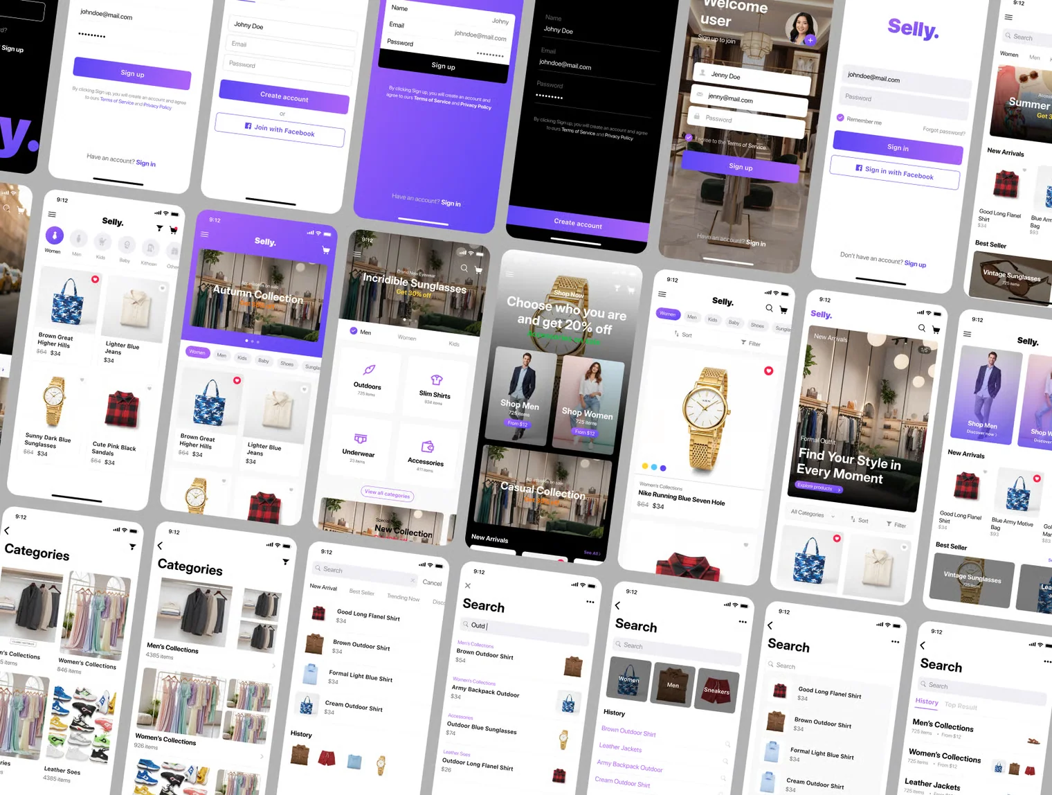 100+ Fashion E-Commerce Mobile App UI Kit 5
