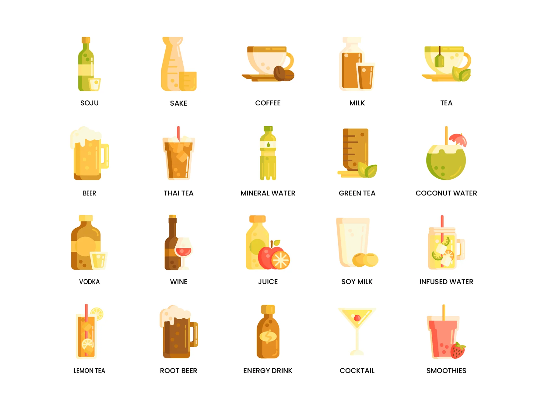 100 Food & Drink Icons | Caramel Series 6