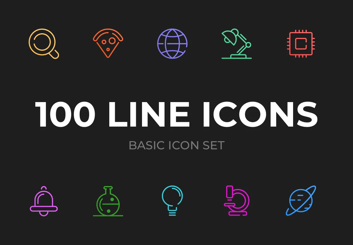 100 Line Icons SD