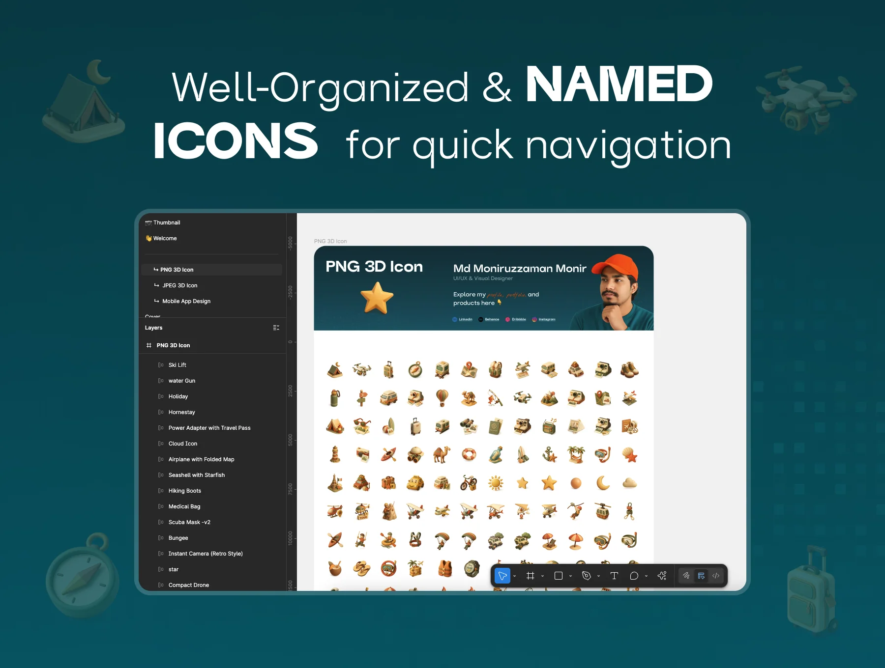 100+ Premium 3D Travel Icons 6