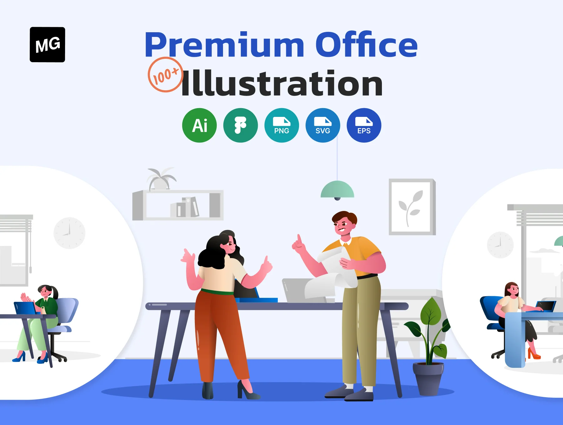 100+ Premium Office Illustration
