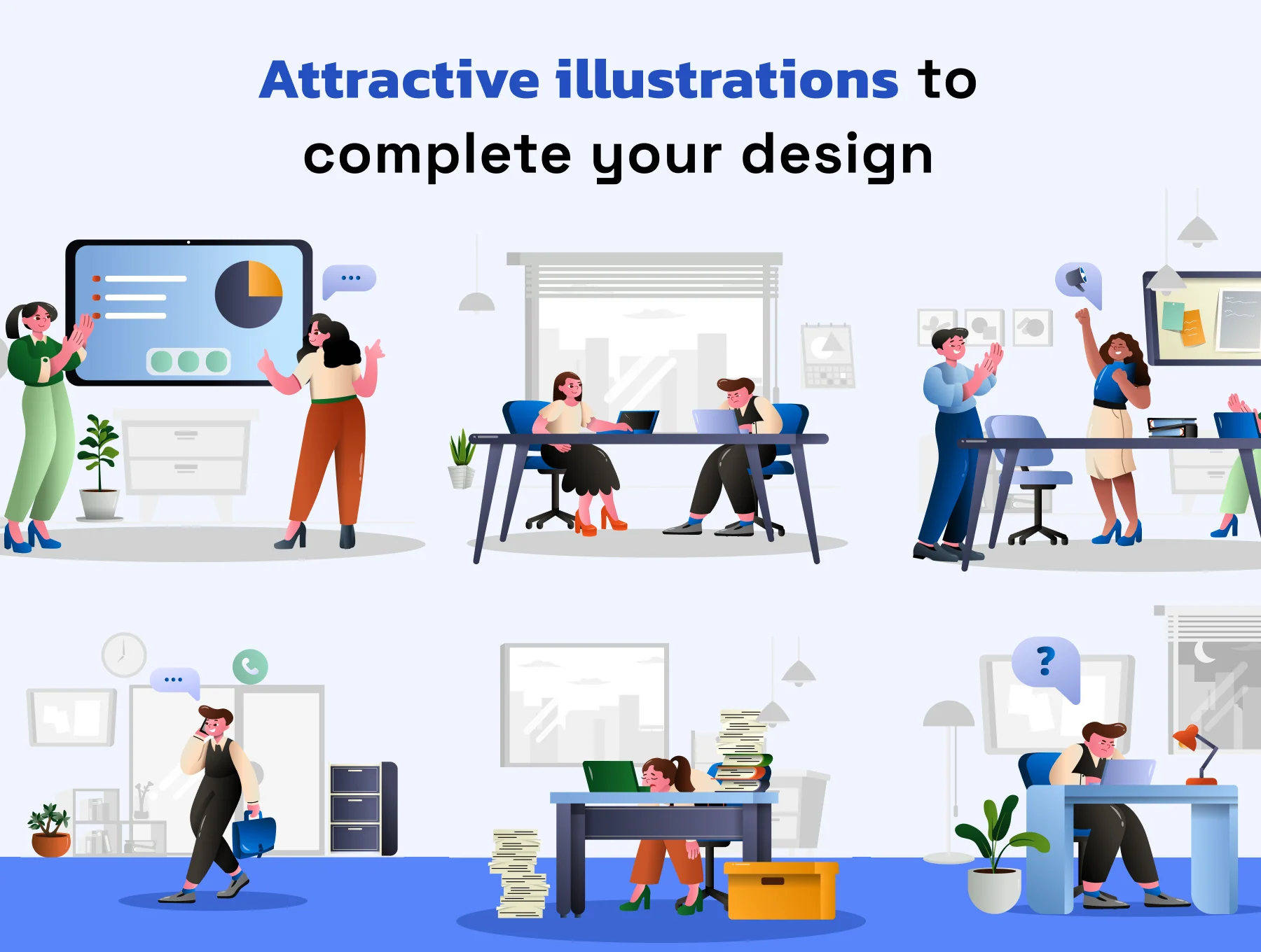100+ Premium Office Illustration 2