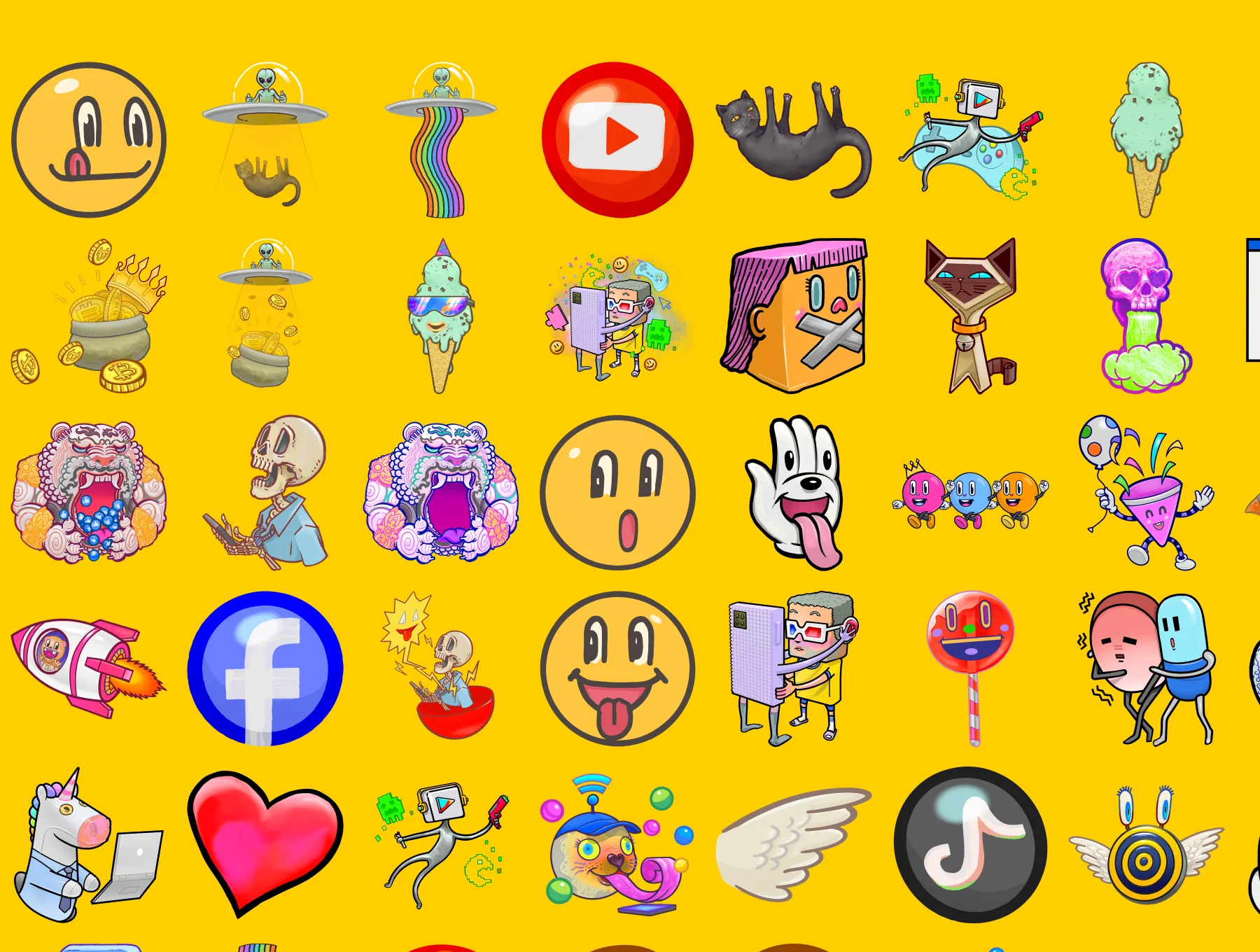 100+ RETRO STICKERS 2