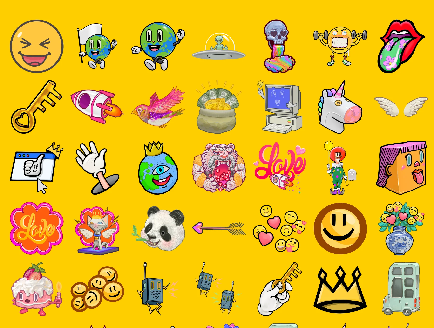 100+ RETRO STICKERS 3