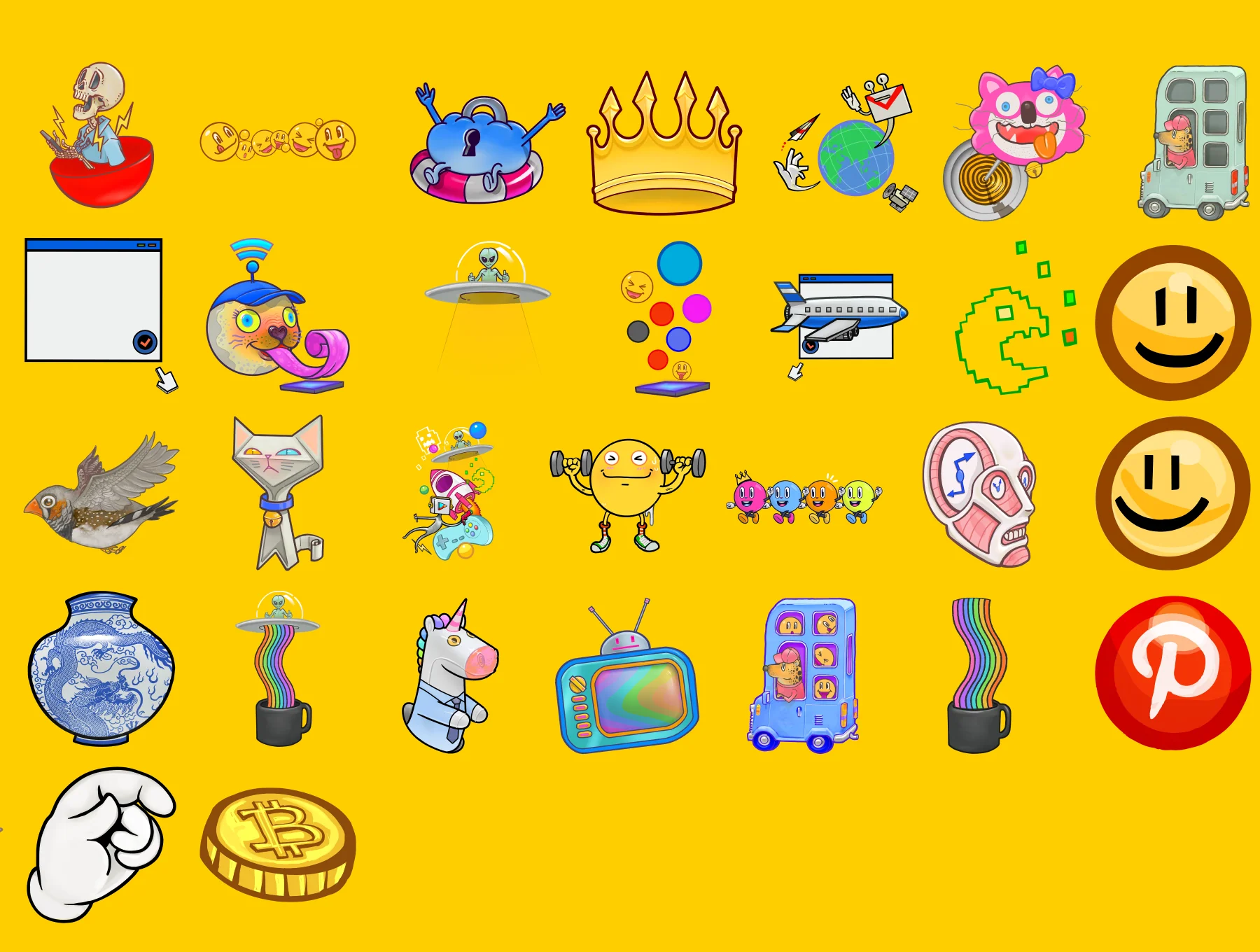 100+ RETRO STICKERS 4