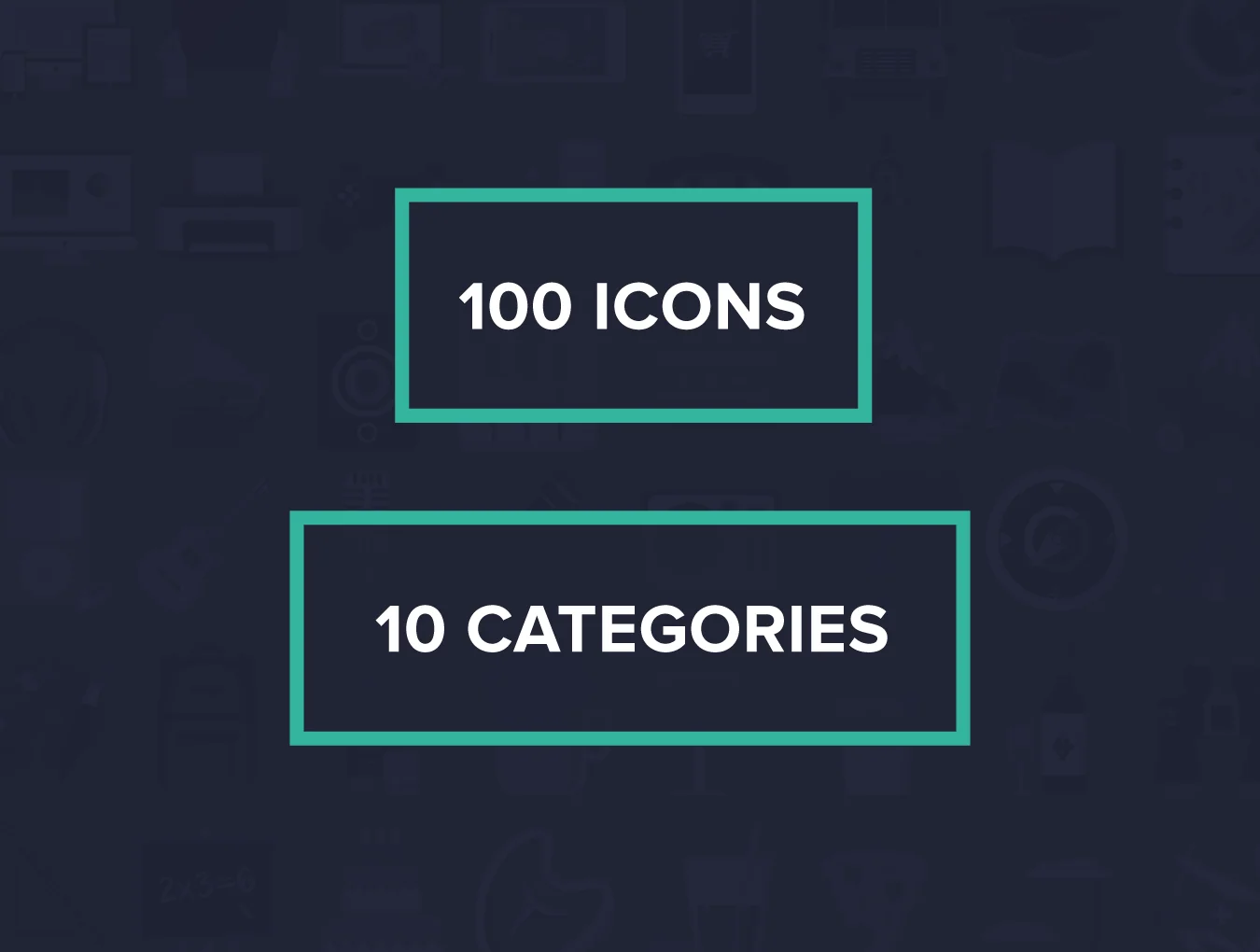 100 Simple Flat Icons 2