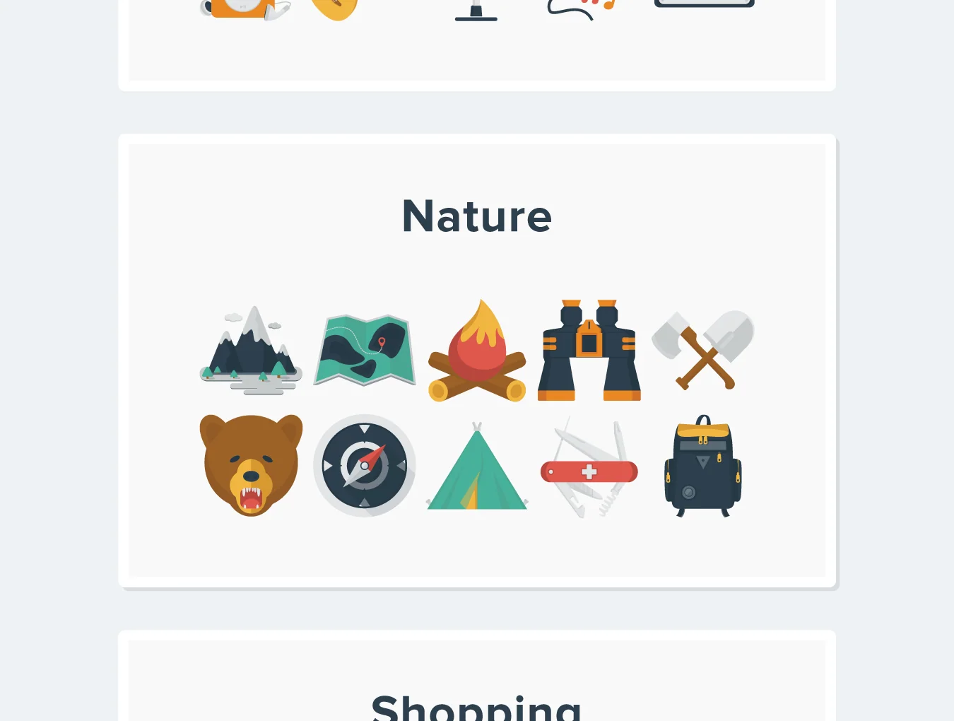 100 Simple Flat Icons 3