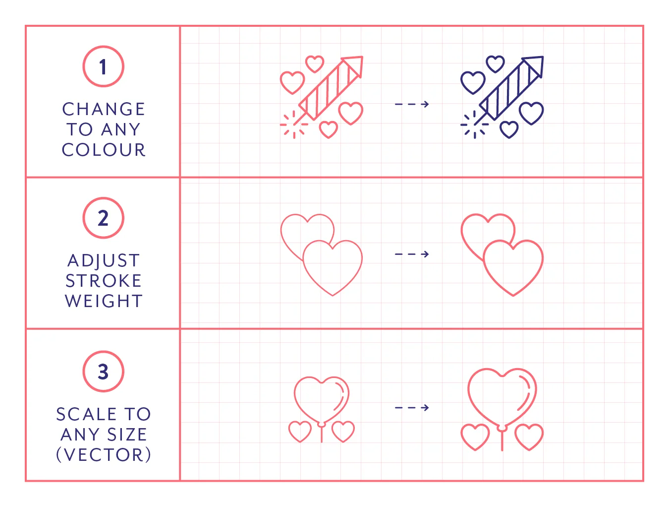 100 Valentine Line Icons 3