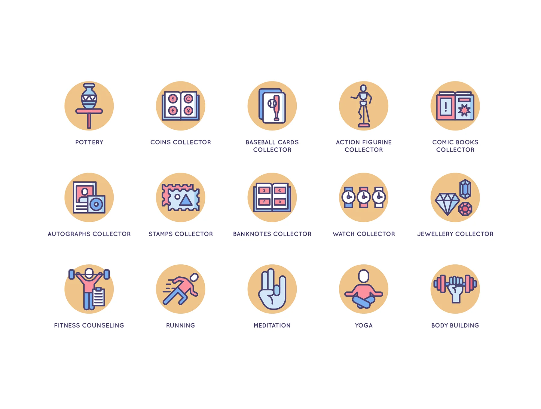 104 Hobby Icons | Butterscotch Series 6