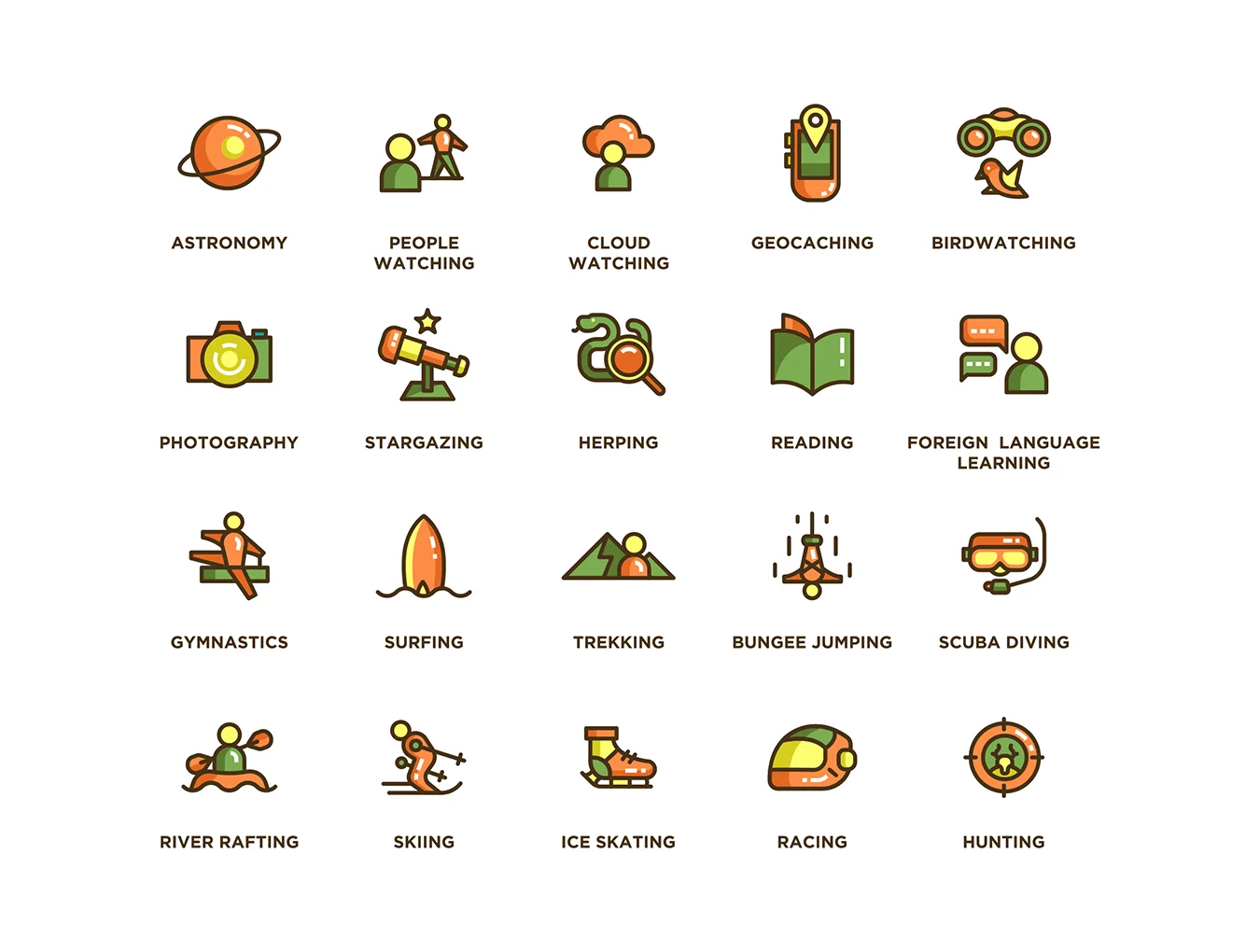 104 Hobby Icons | Eco Series 2
