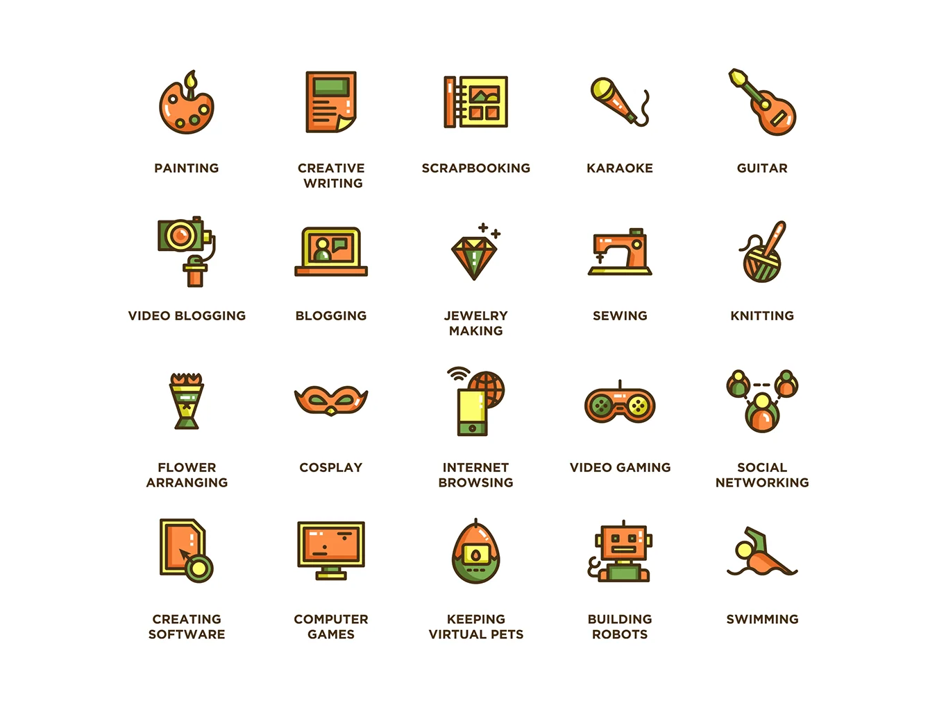 104 Hobby Icons | Eco Series 4