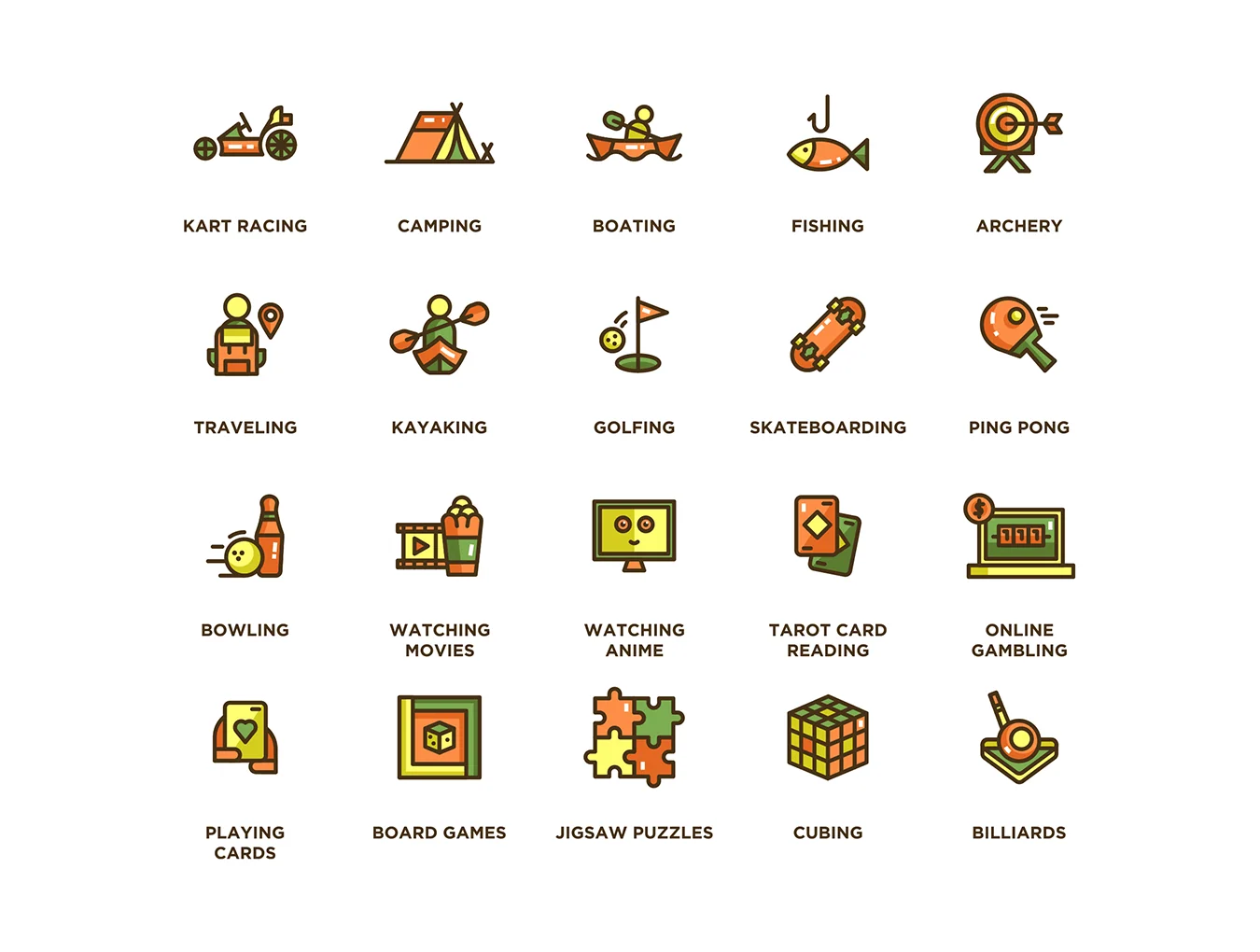 104 Hobby Icons | Eco Series 5