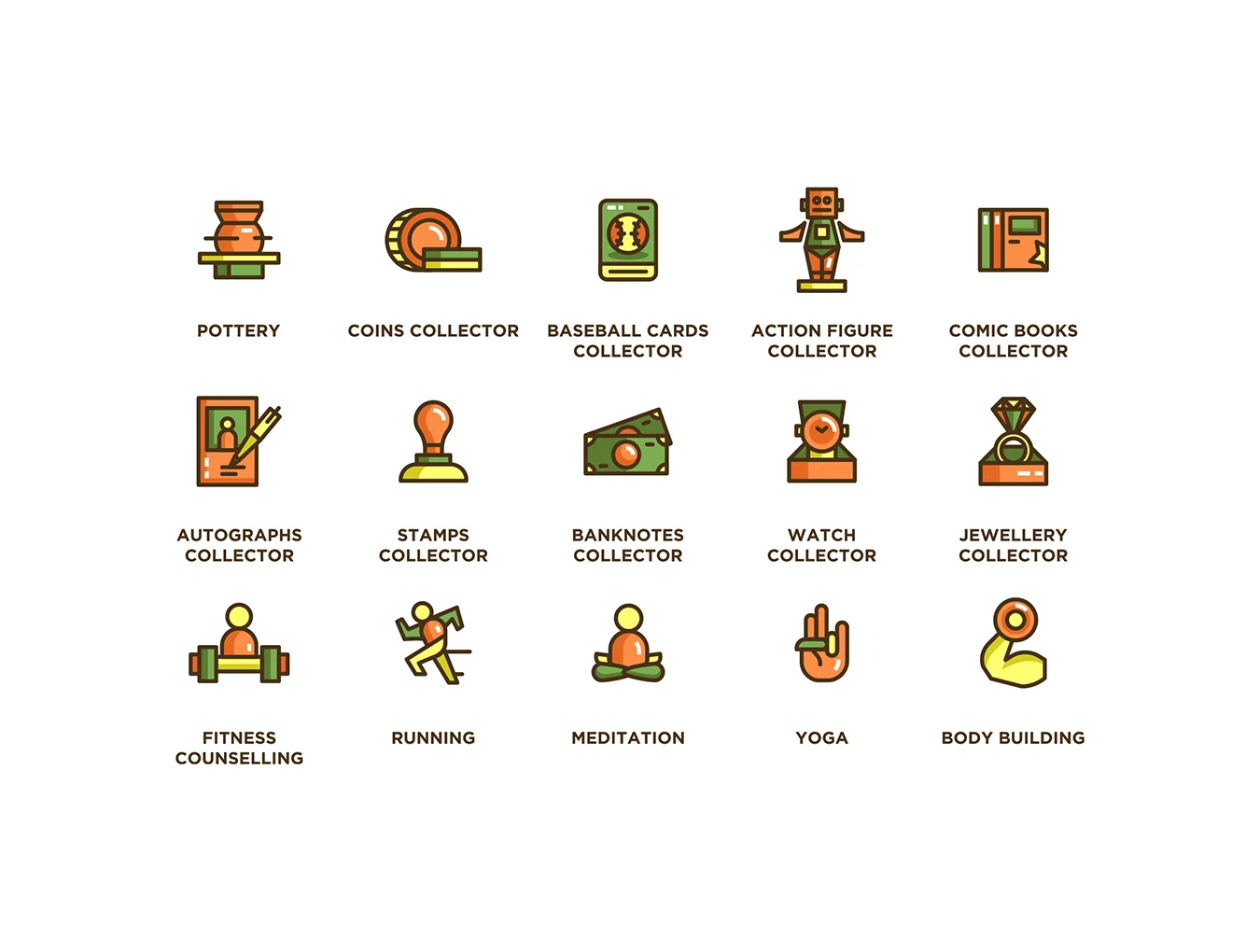 104 Hobby Icons | Eco Series 6