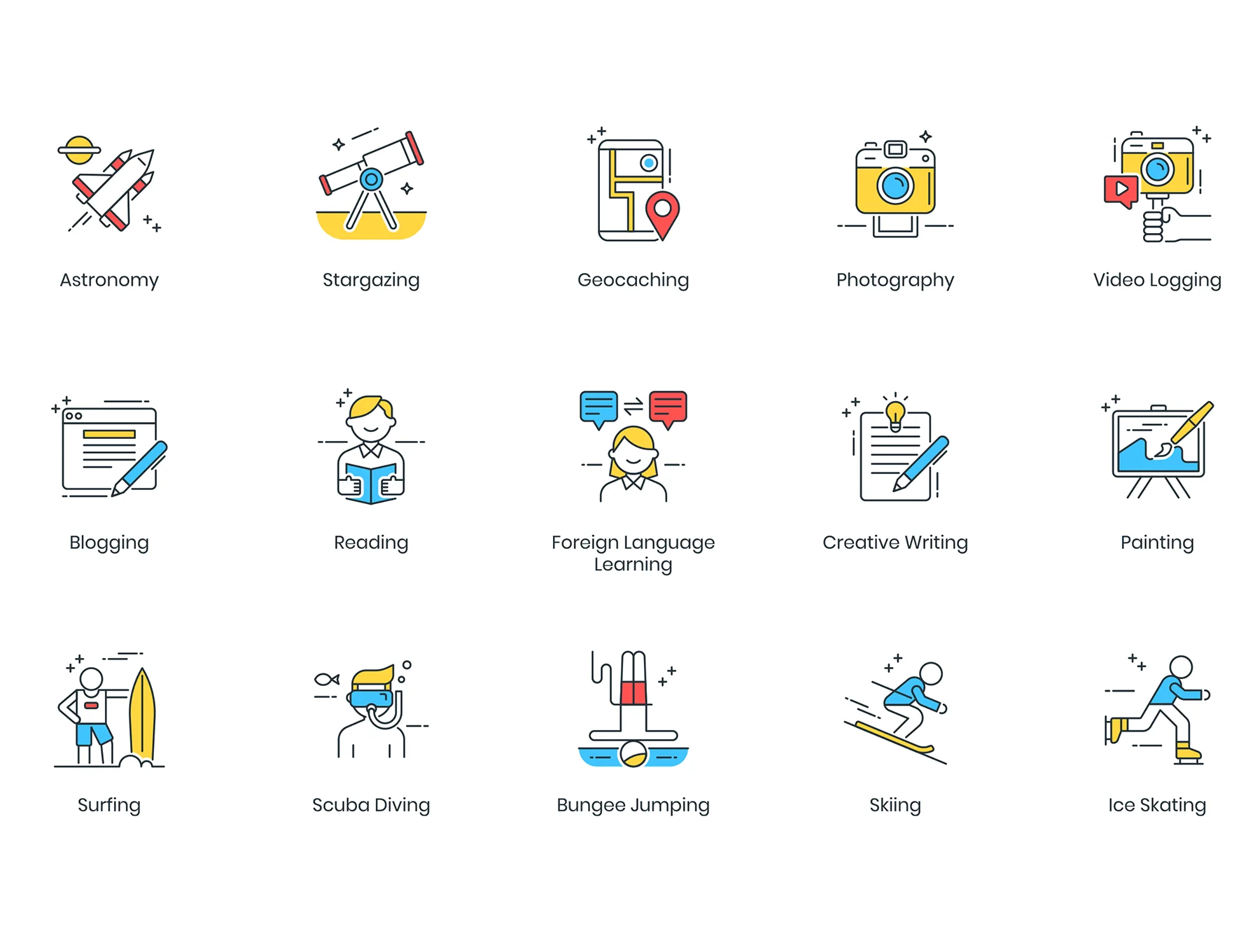 105 Hobby Icons | ColorPop Series 2
