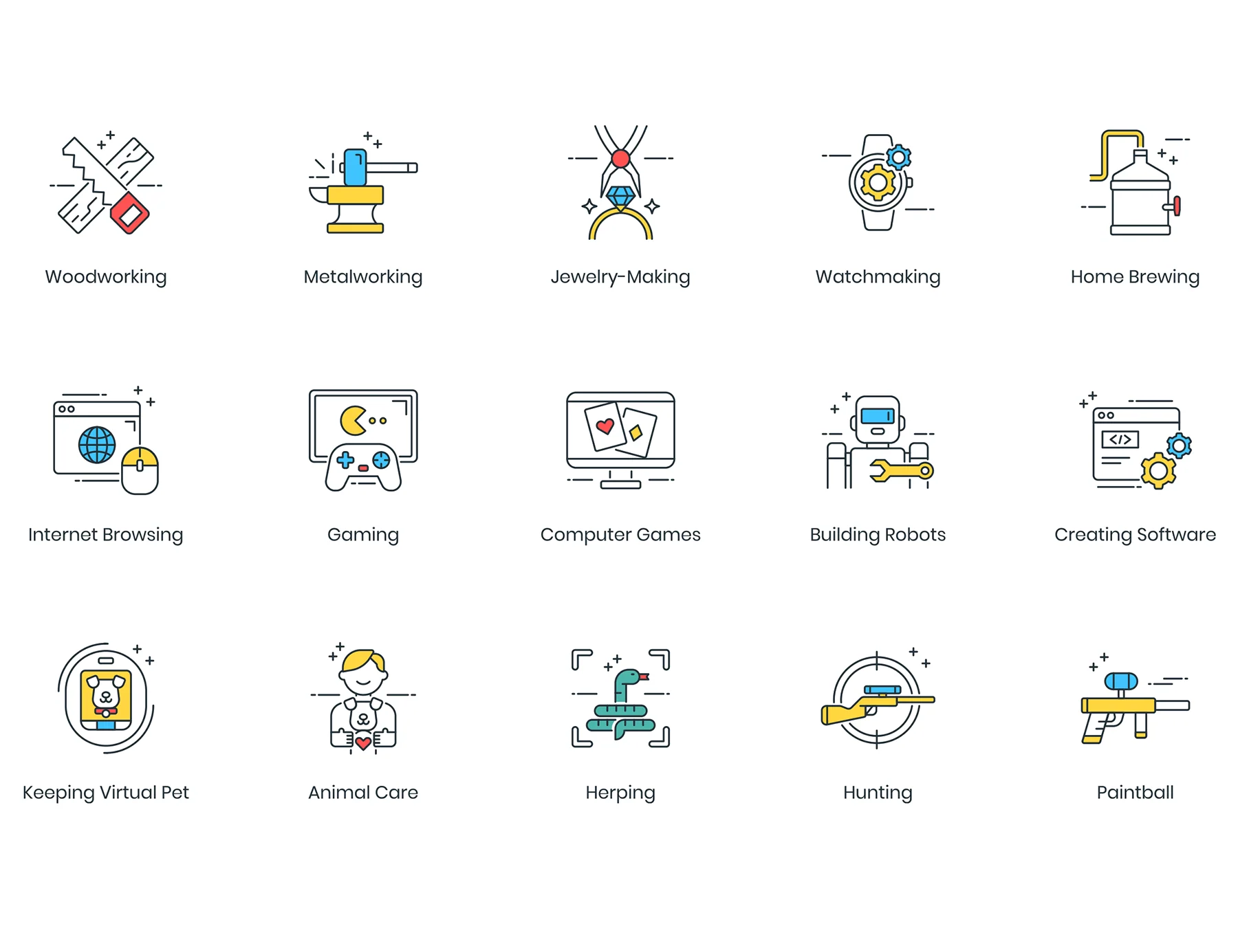 105 Hobby Icons | ColorPop Series 5