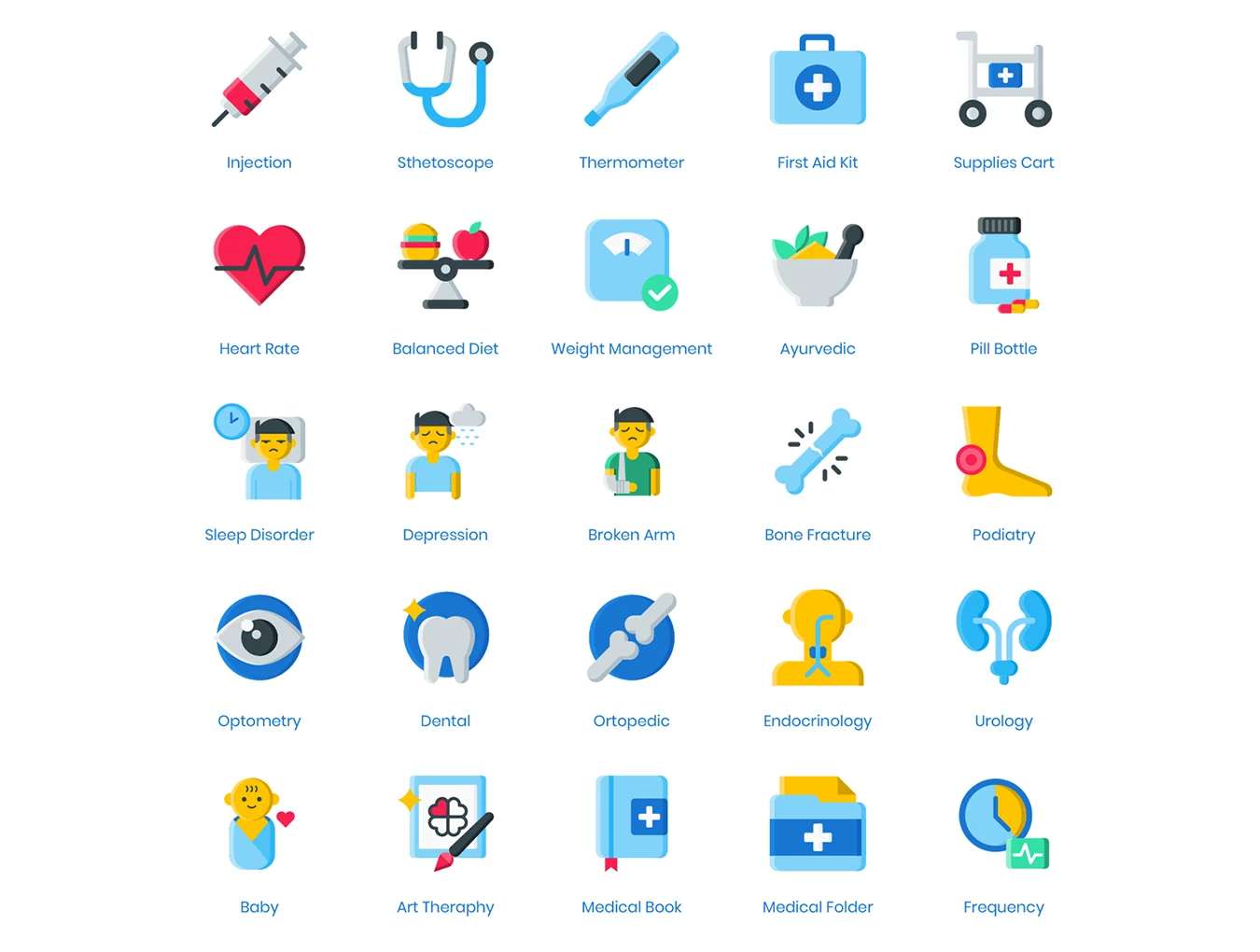 105 Medical & Healthcare Icons | 3D Series 4