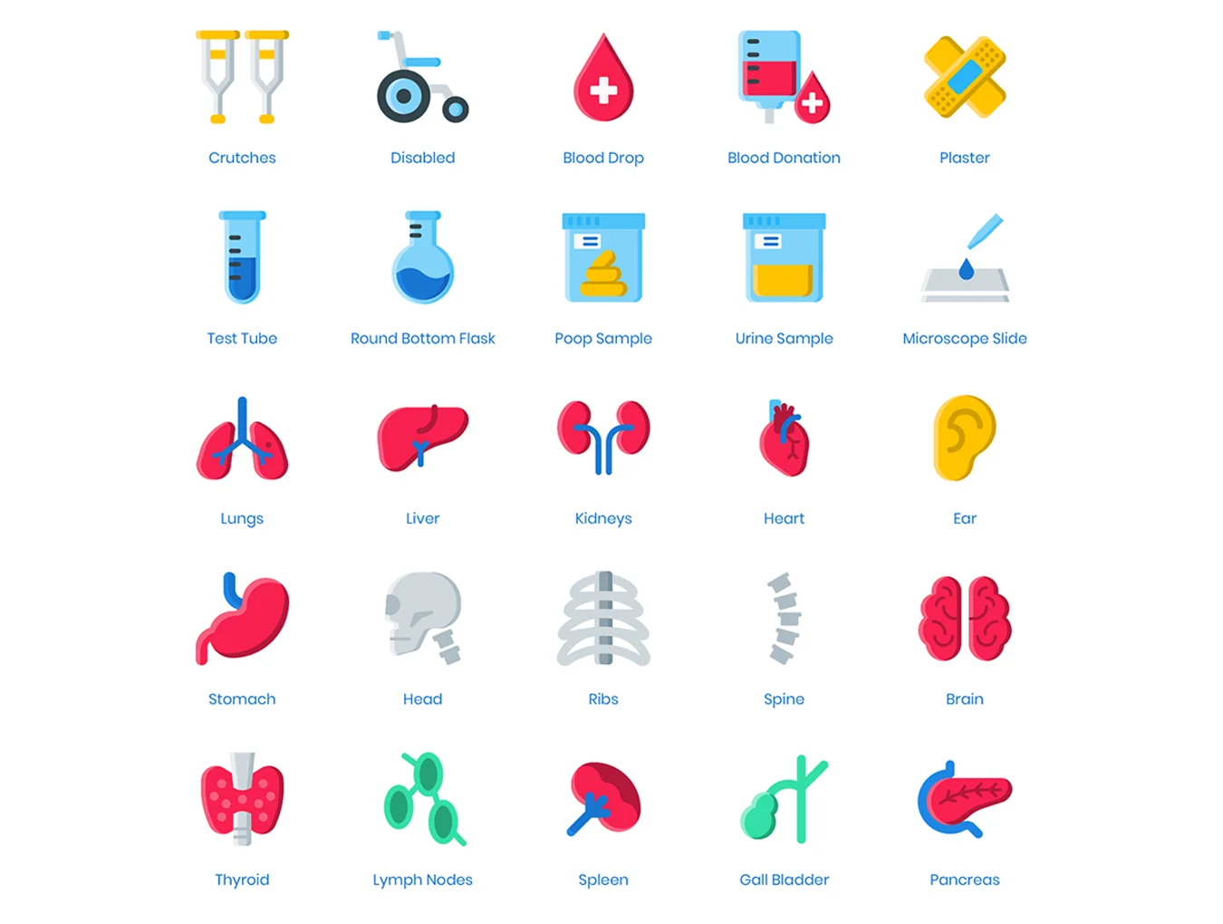 105 Medical & Healthcare Icons | 3D Series 5