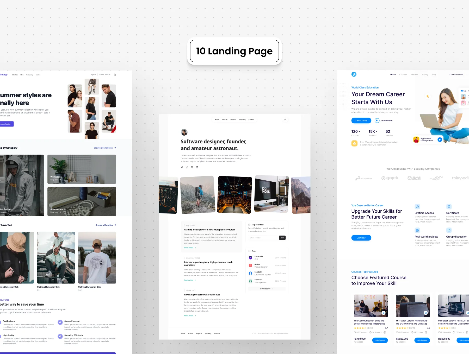 10 Multipurpose Landing Pages 3