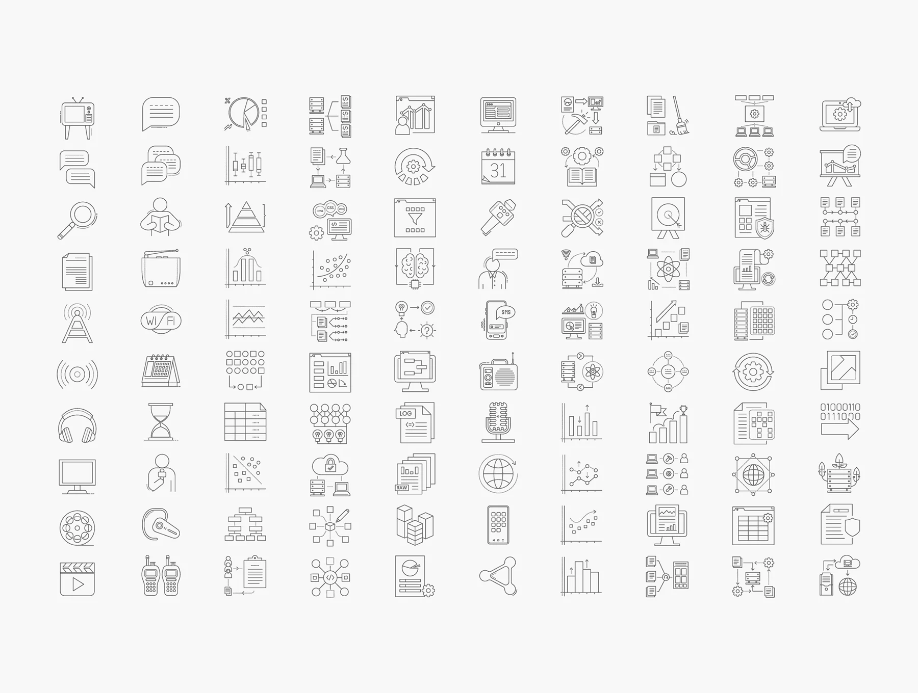 1100+ Line Icons Bundle 2
