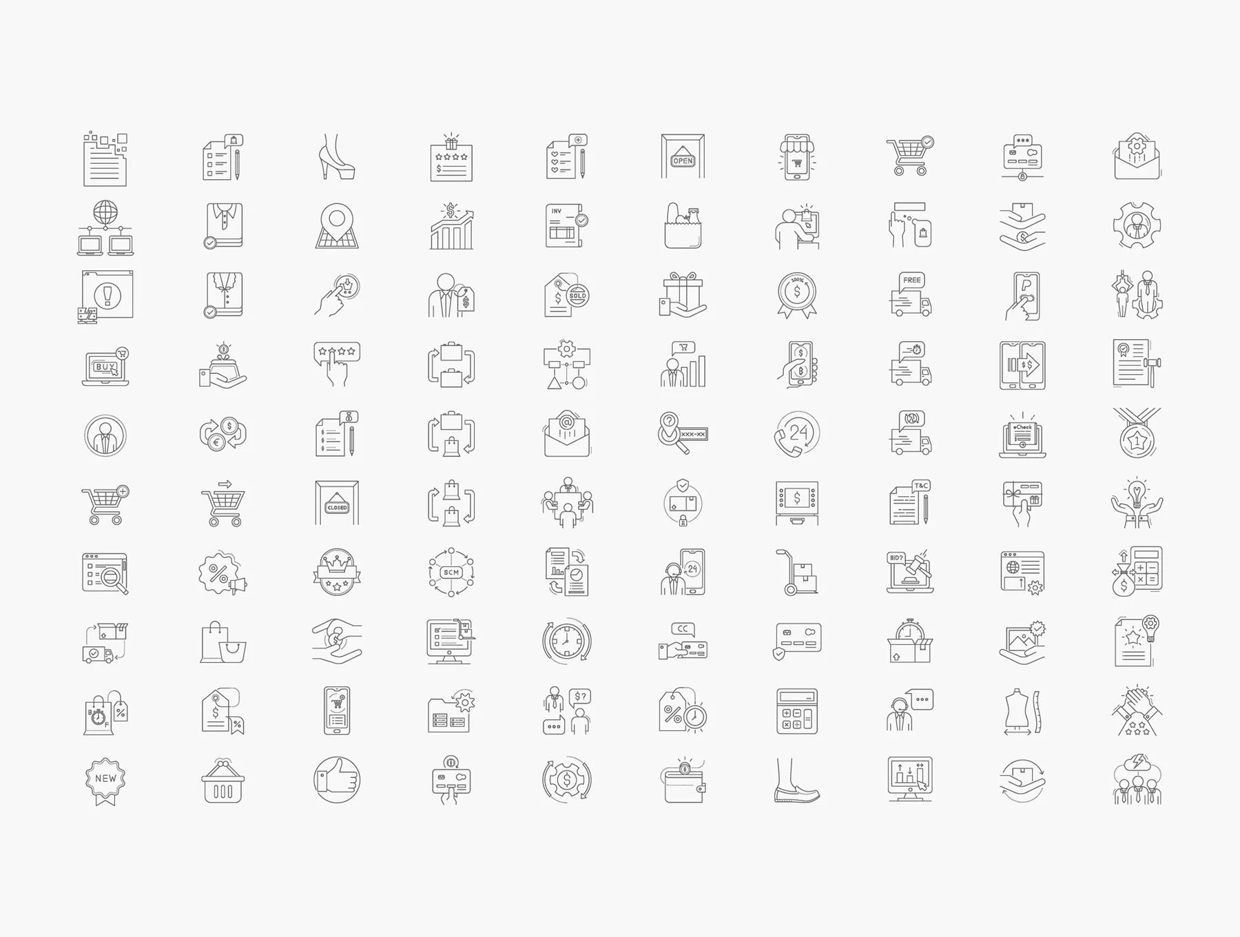 1100+ Line Icons Bundle 3