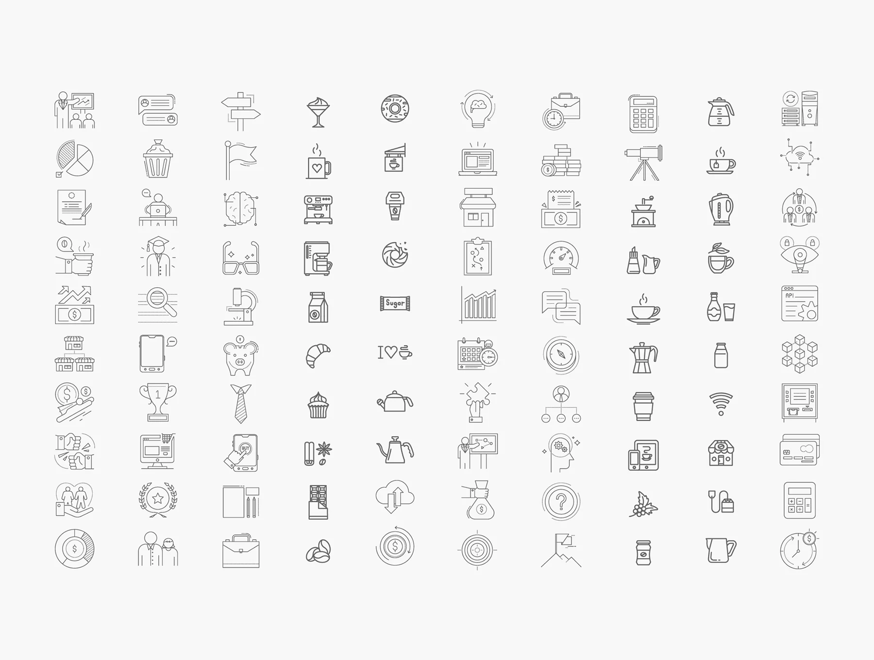 1100+ Line Icons Bundle 6