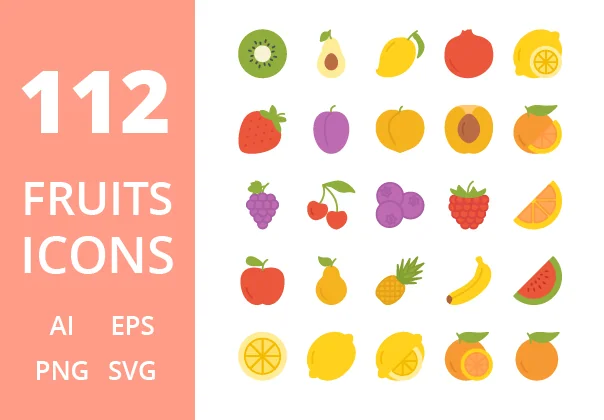 112 Fruits Icons