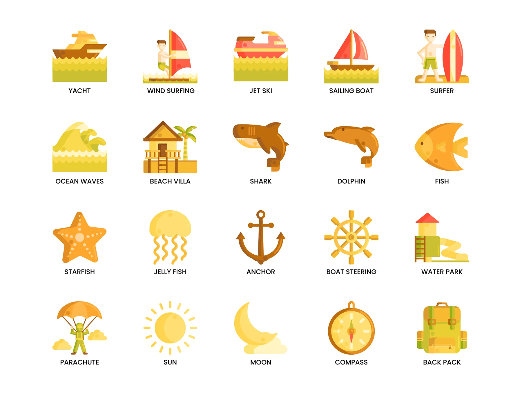 115 Travel Icons | Caramel Series 4