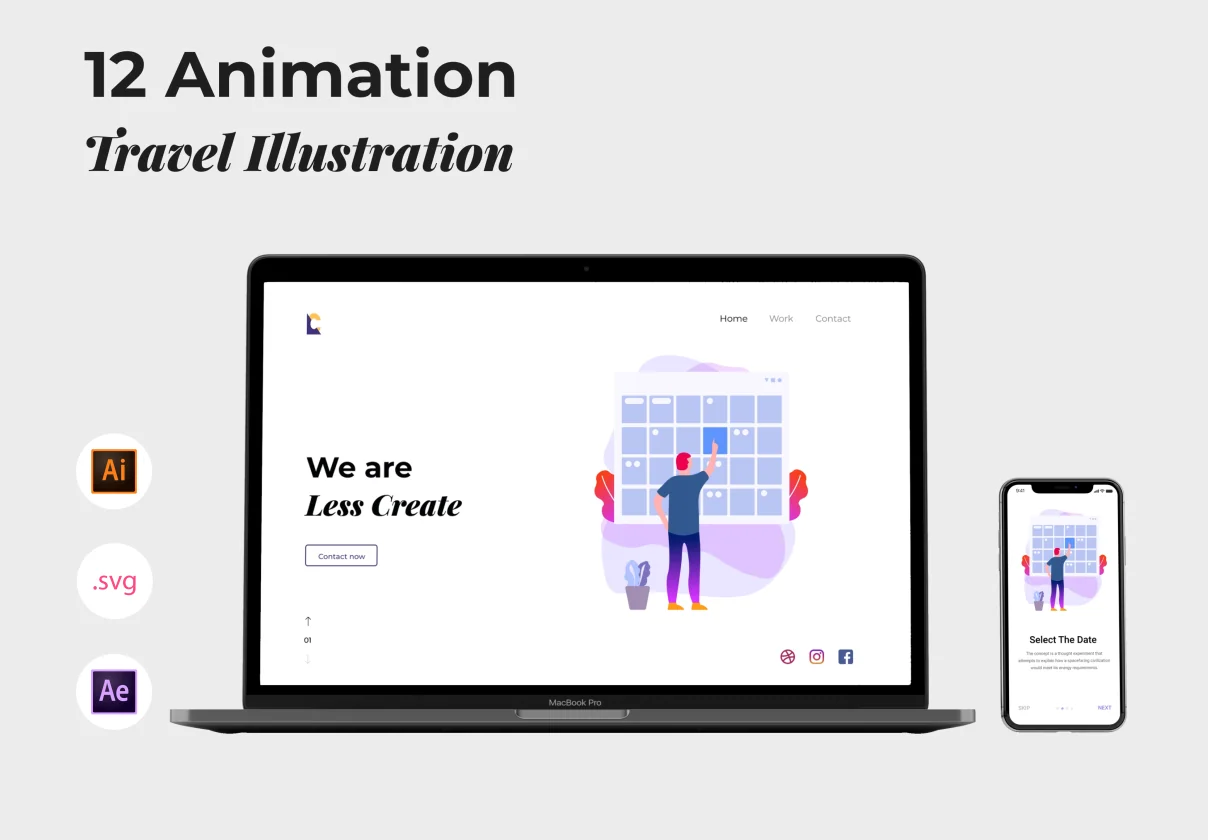 12 Animate Illustraion Travel