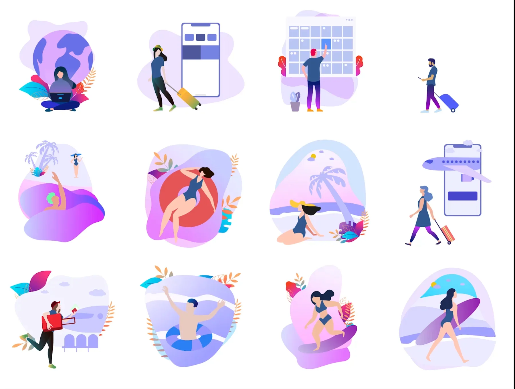 12 Animate Illustraion Travel