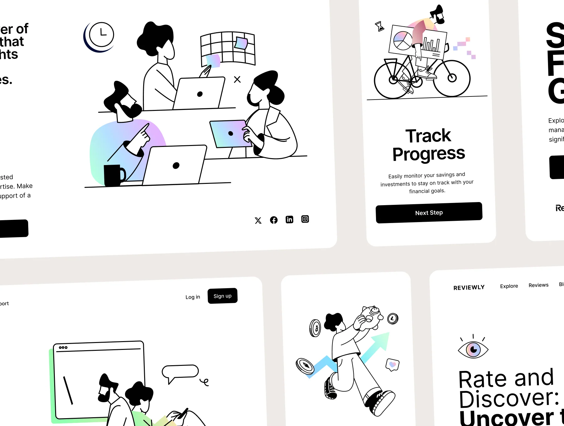 12 Business illustrations + icons 2