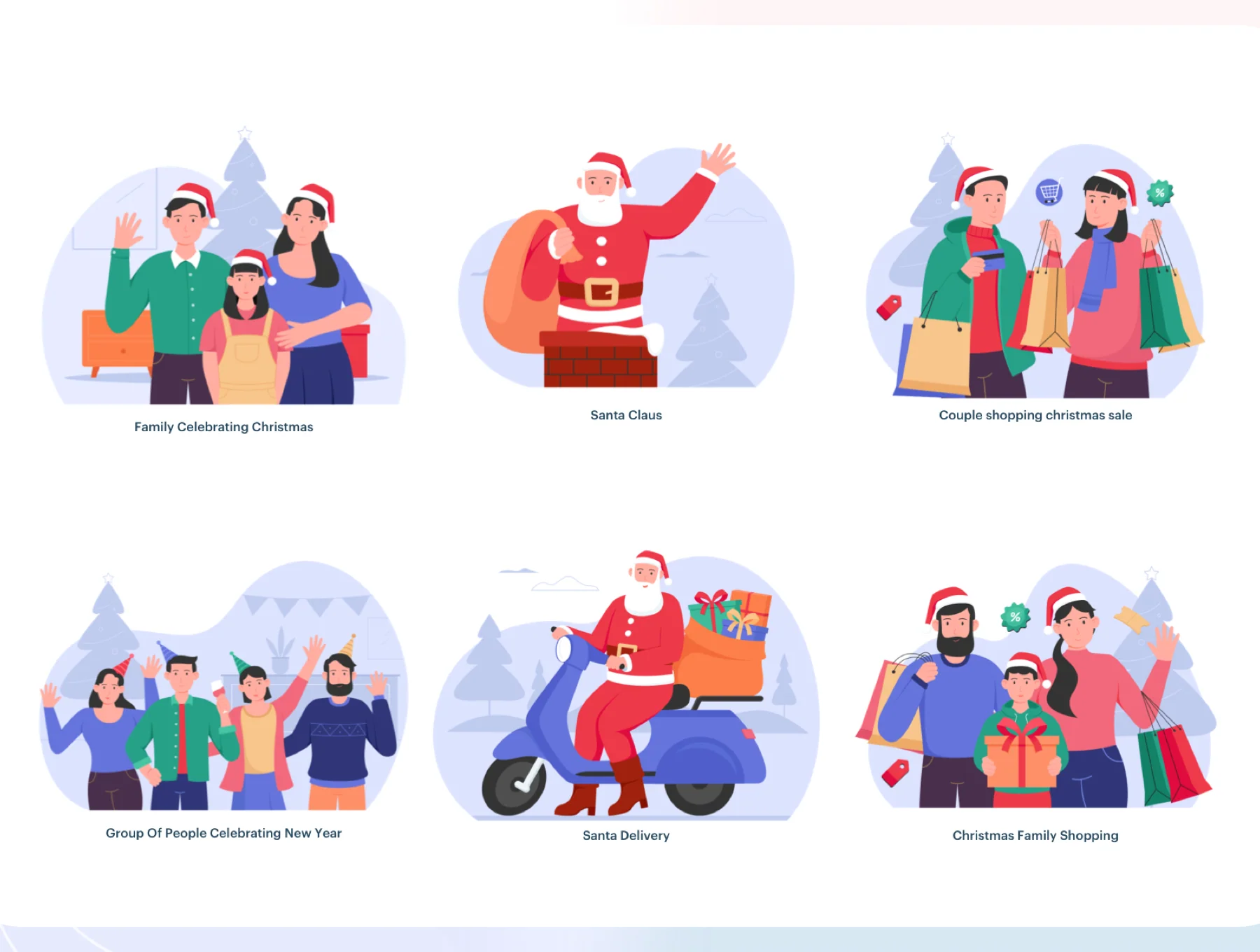 12 Christmas & New year Illustration 7
