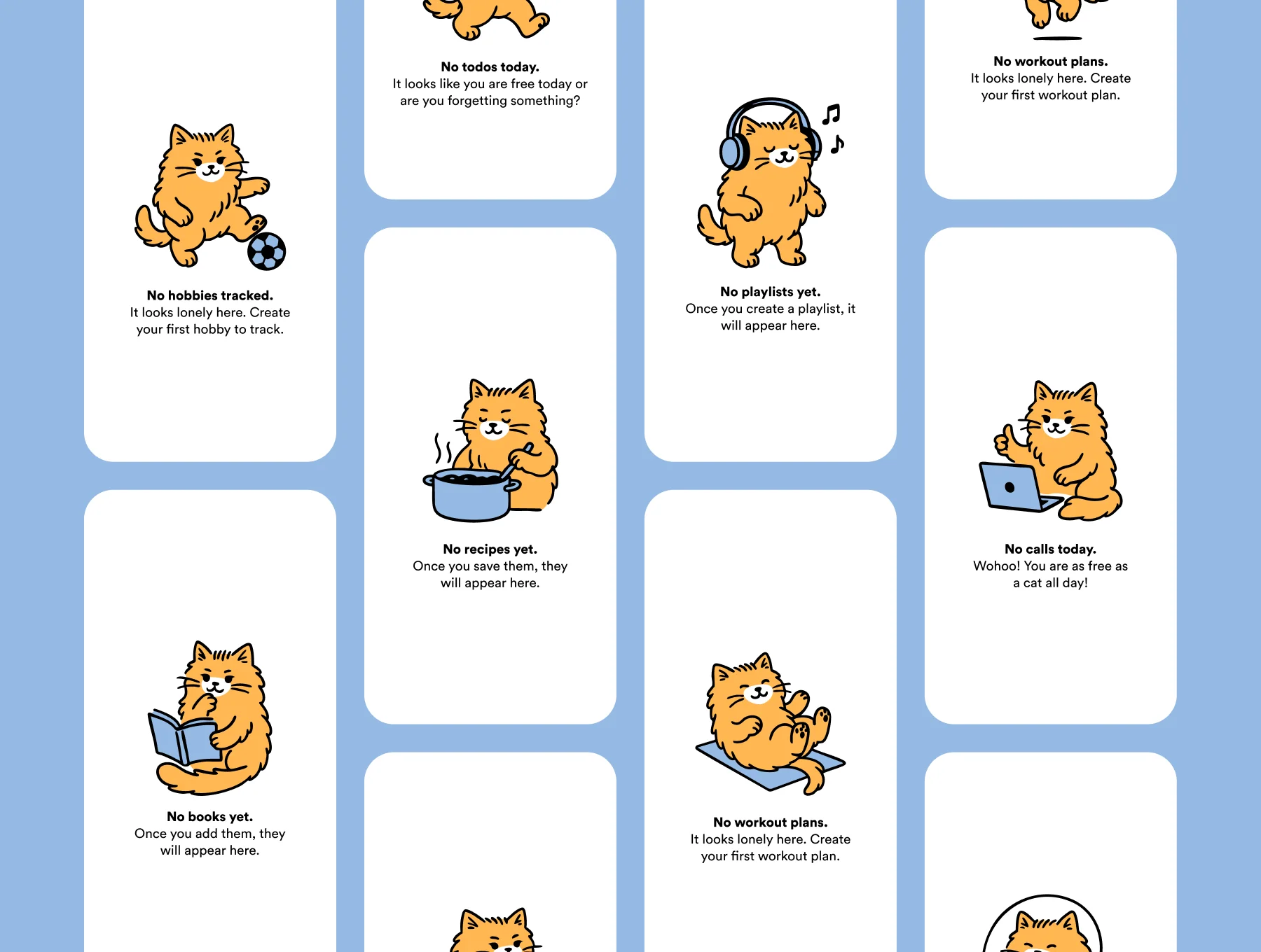 12 Hand-Drawn Cat Illustrations 4