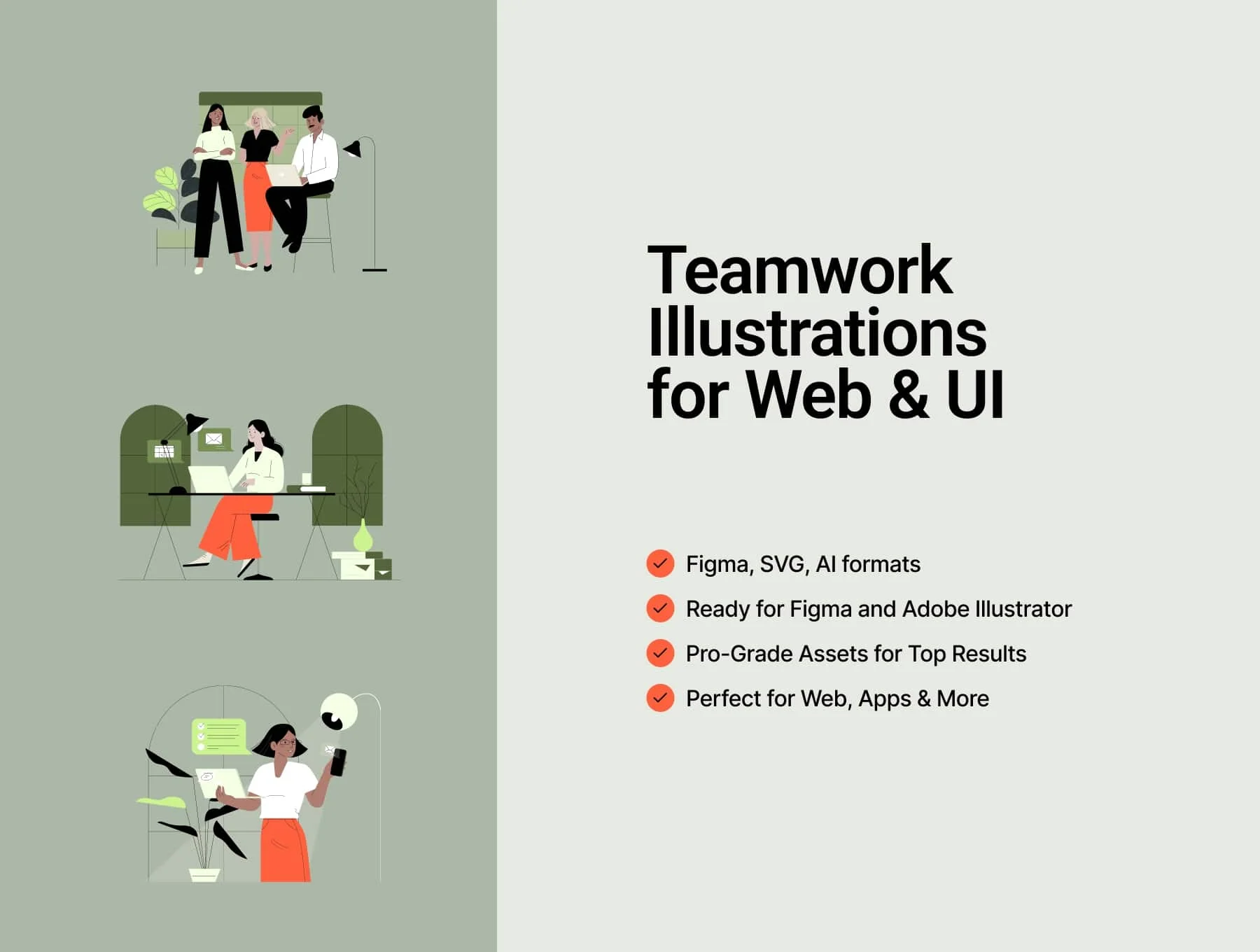 12 Office life illustration pack 8