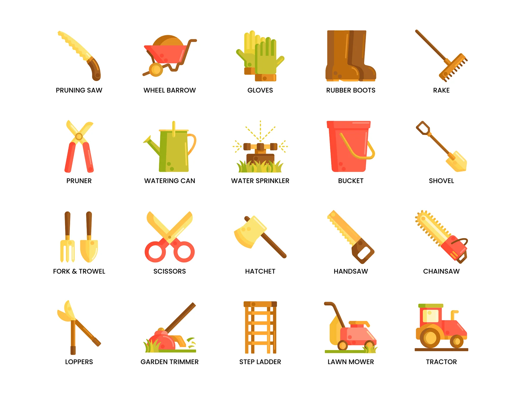 120 Gardening Icons | Caramel Series 3