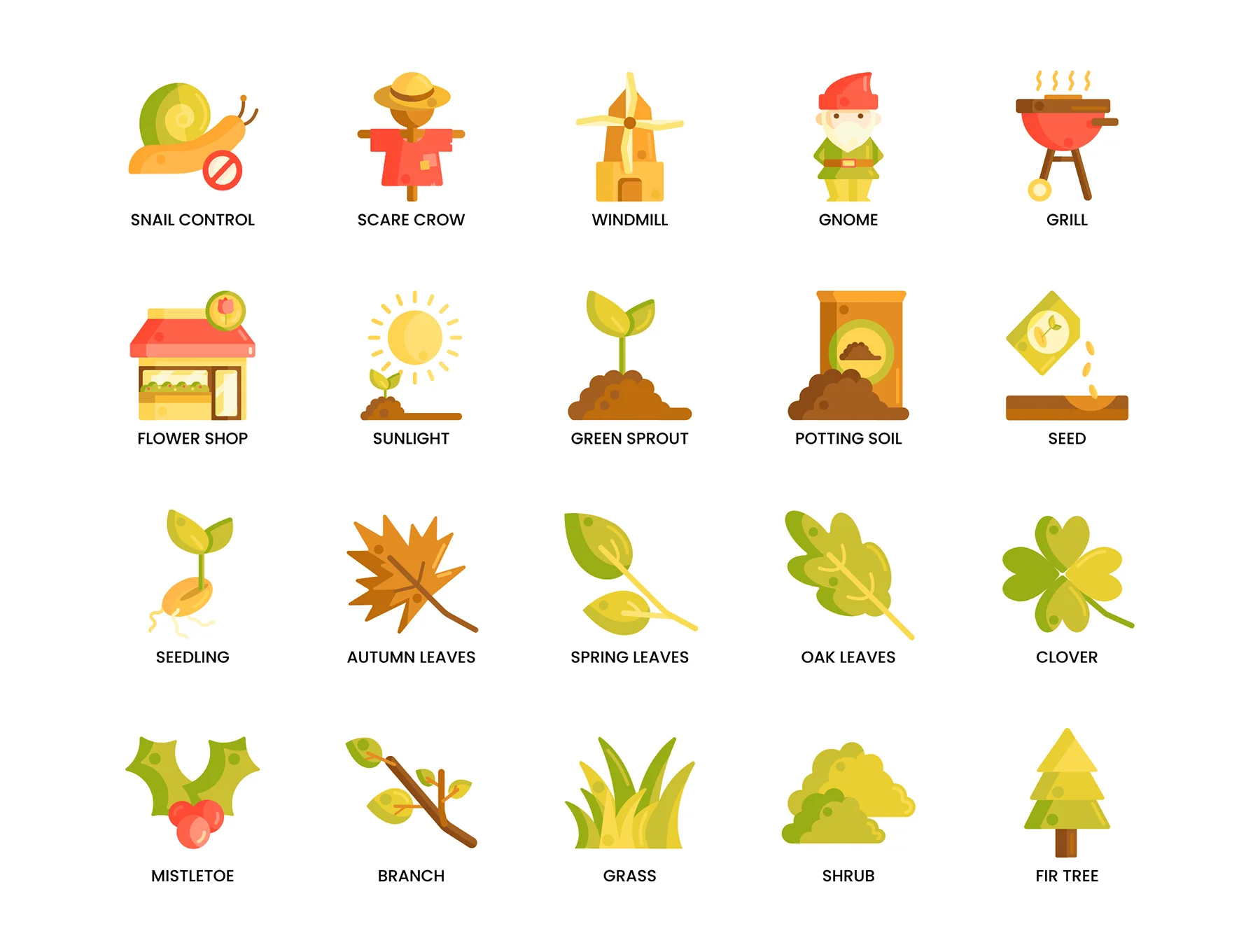 120 Gardening Icons | Caramel Series 4