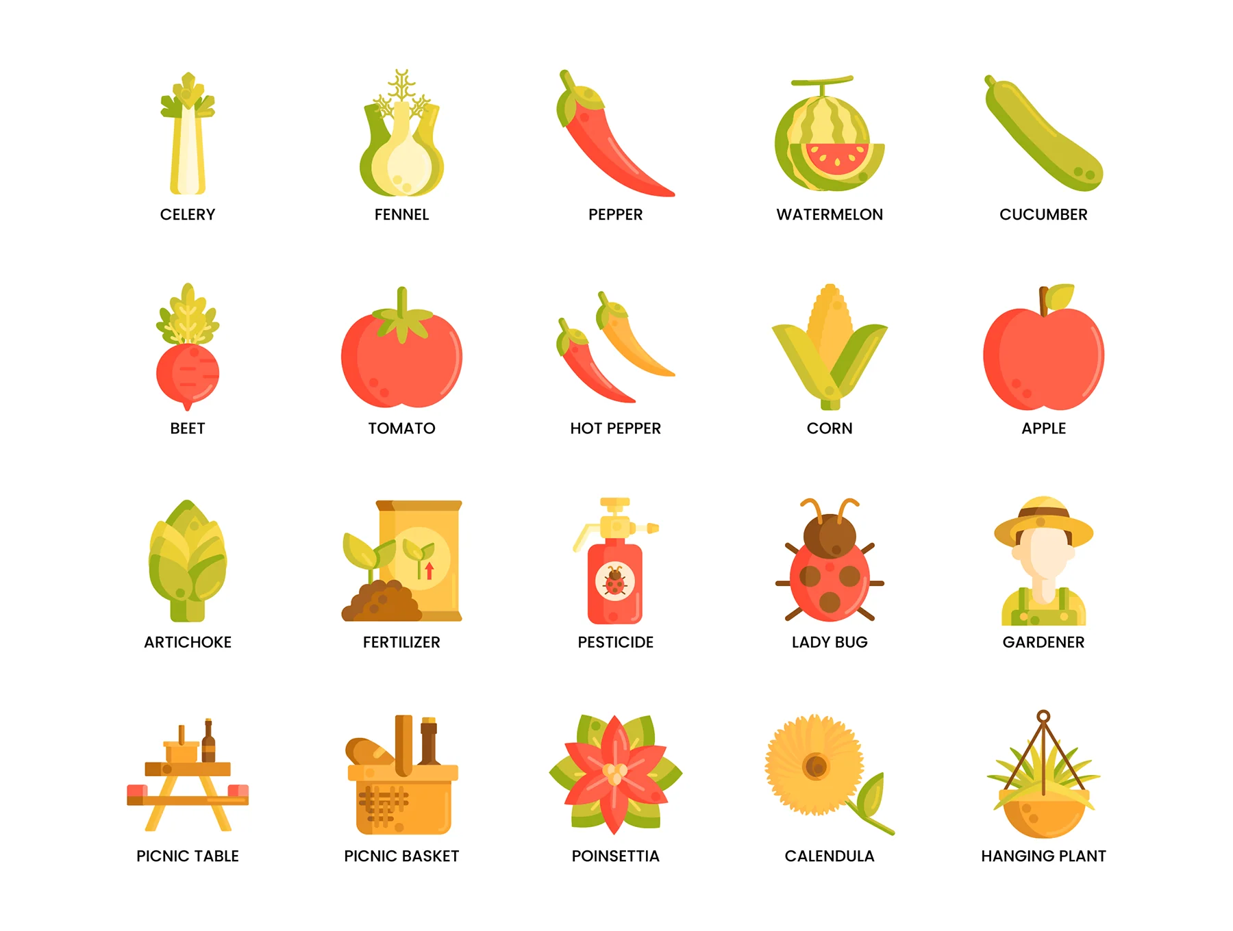 120 Gardening Icons | Caramel Series 7