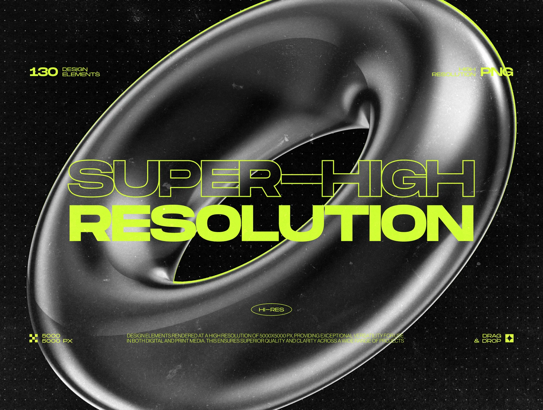 130 Black 3D Elements Collection Vol.1 13