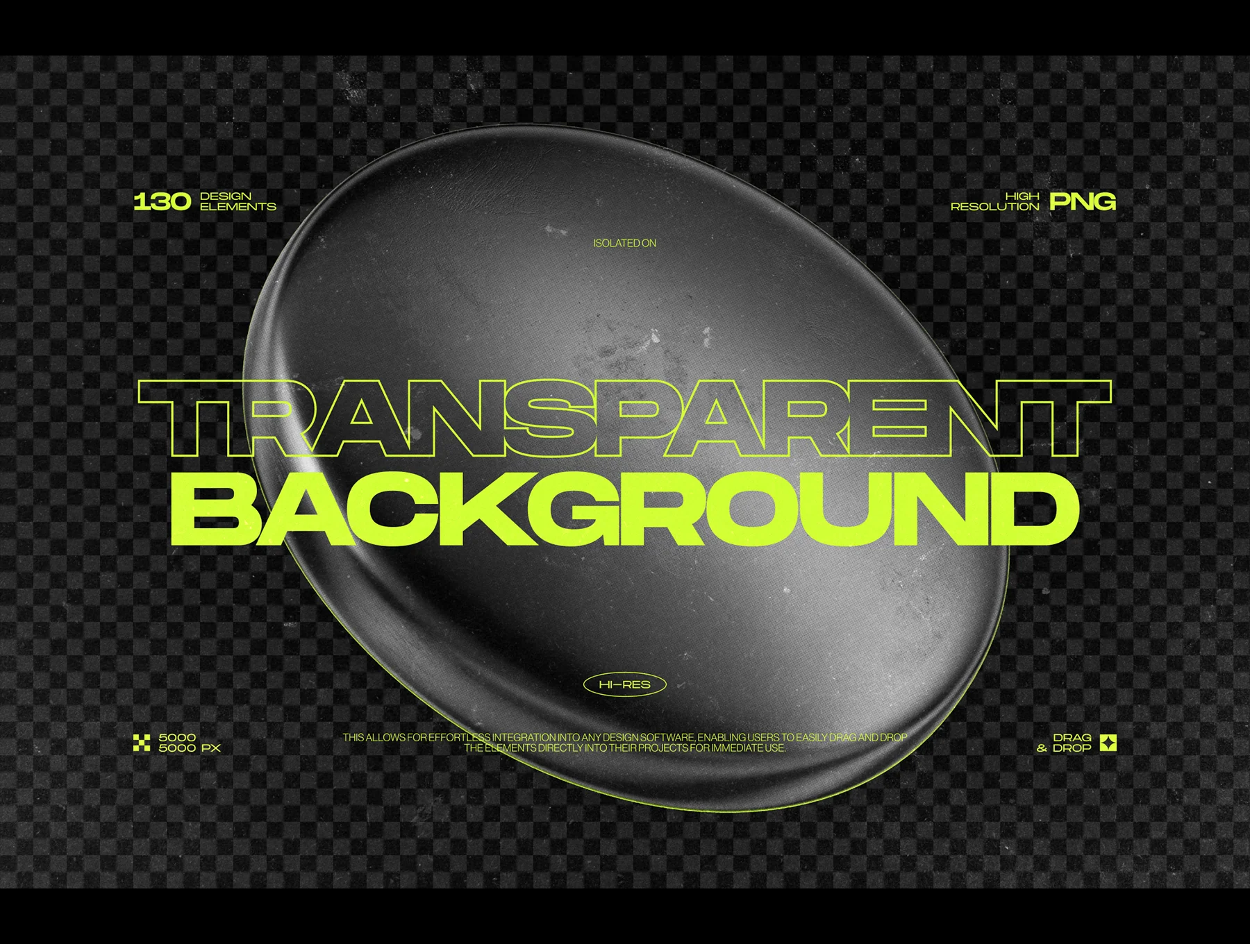 130 Black 3D Elements Collection Vol.1 8