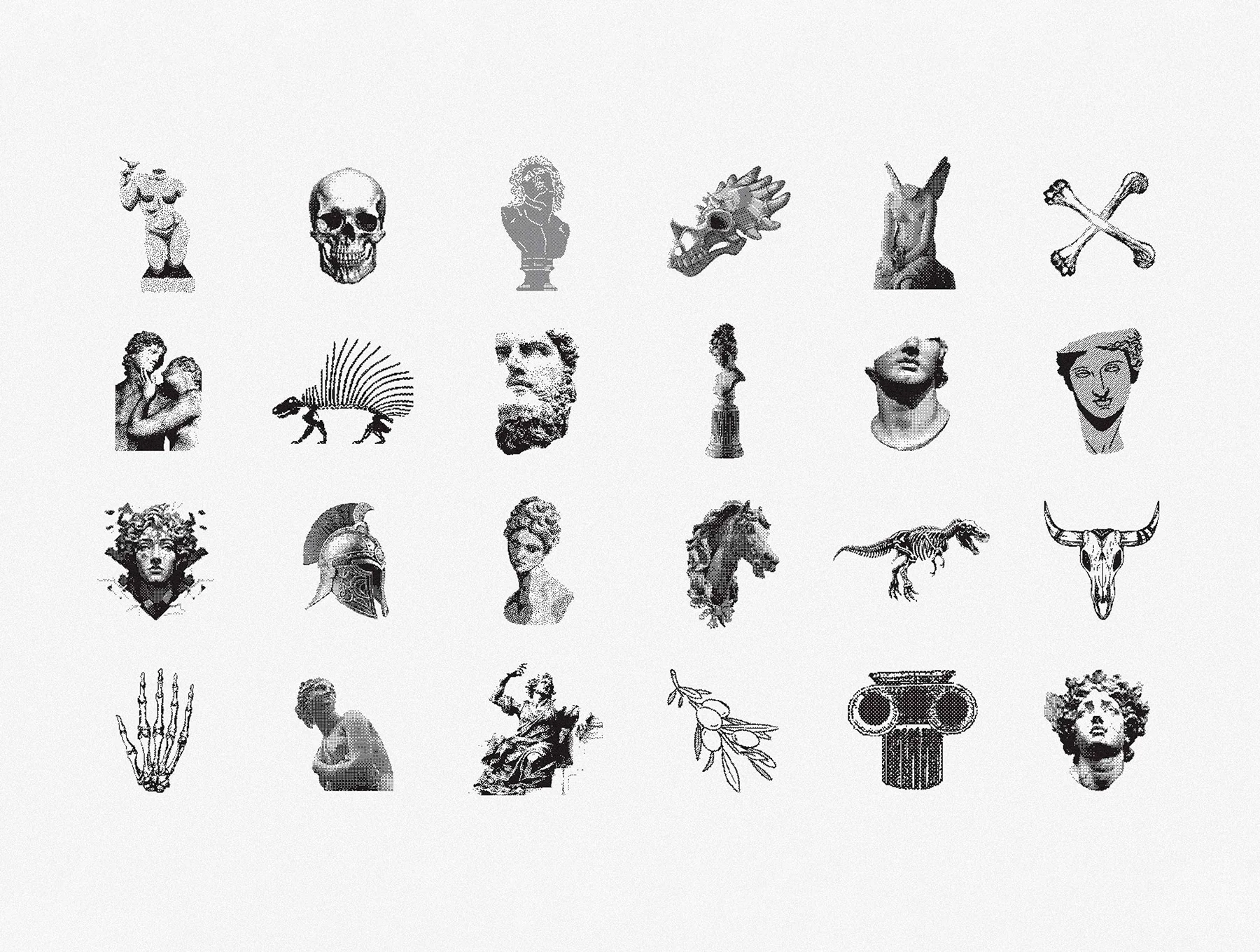 144 Dithering Bitmap Vector Shapes 2