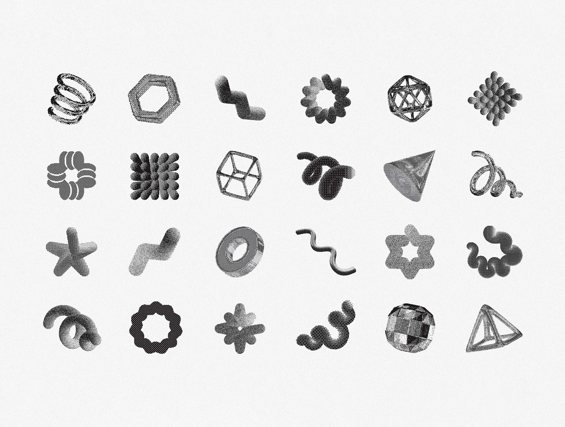 144 Dithering Bitmap Vector Shapes 3