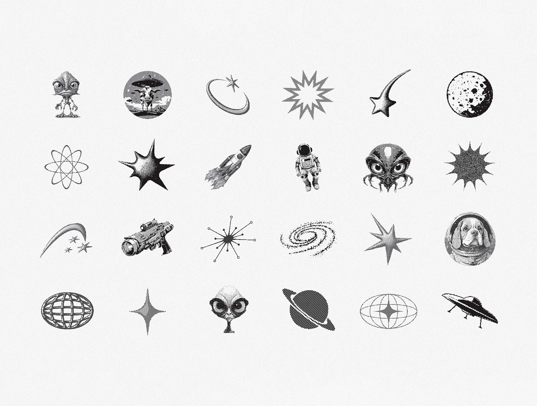 144 Dithering Bitmap Vector Shapes 6