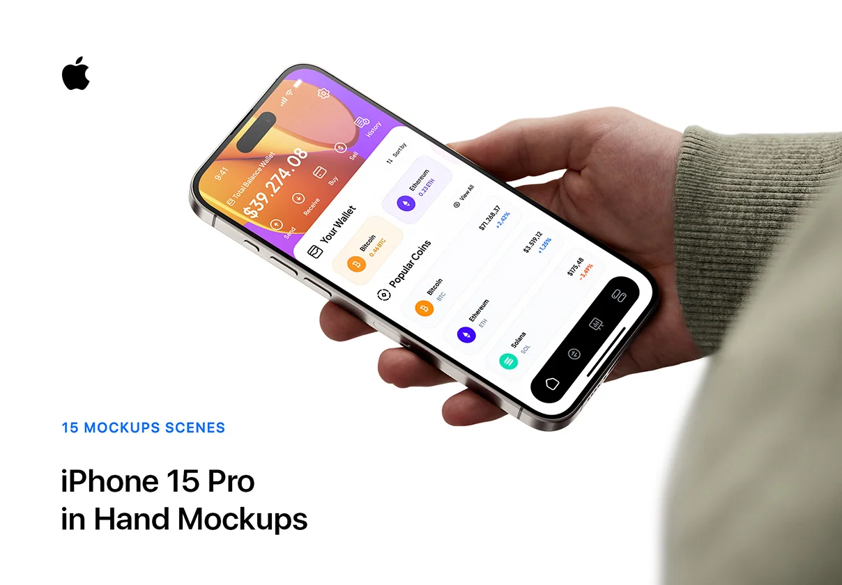 15 iPhone 15 Pro In Hand Mockups